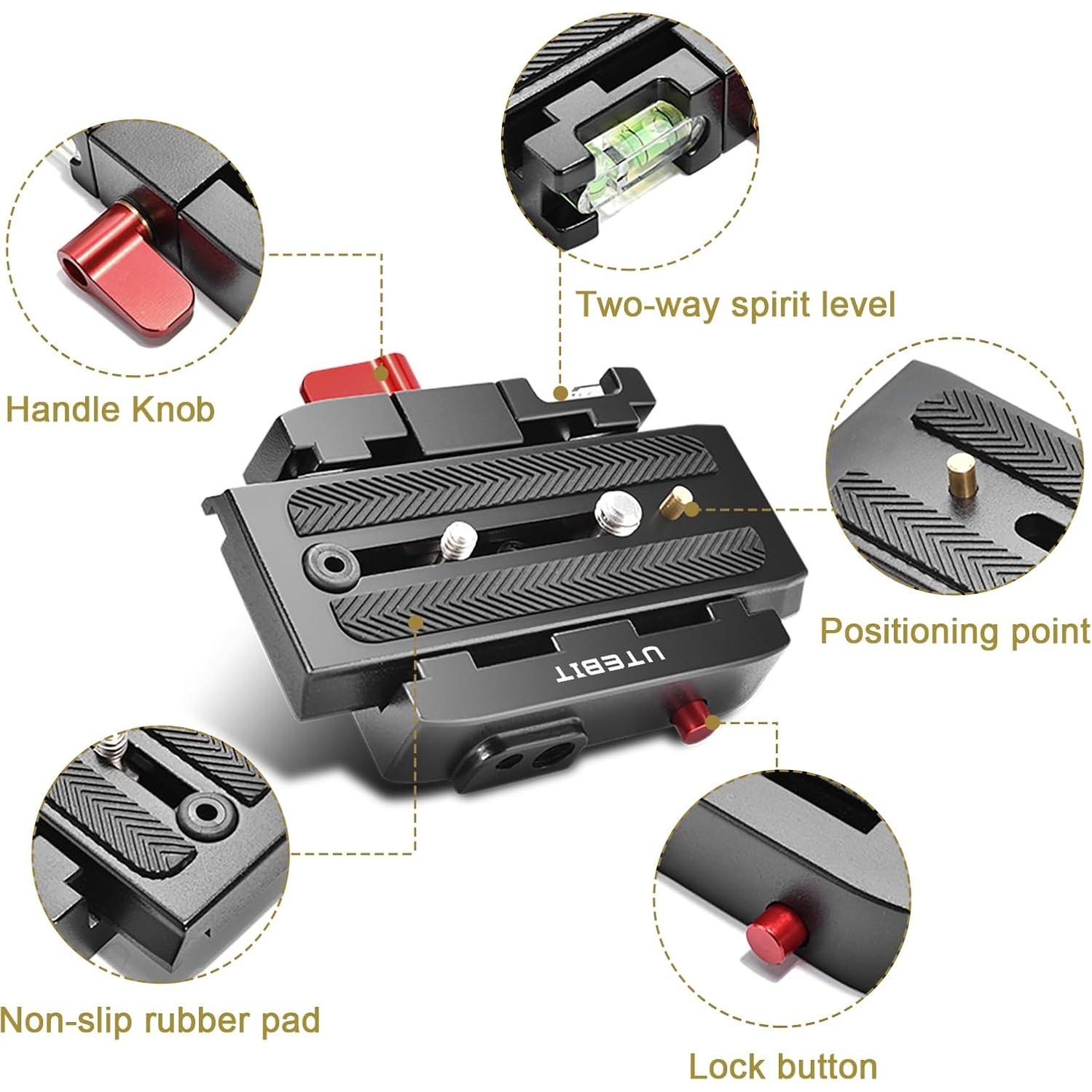 Placa de Liberación Rápida UTEBIT P200 para Cámara - Aluminio