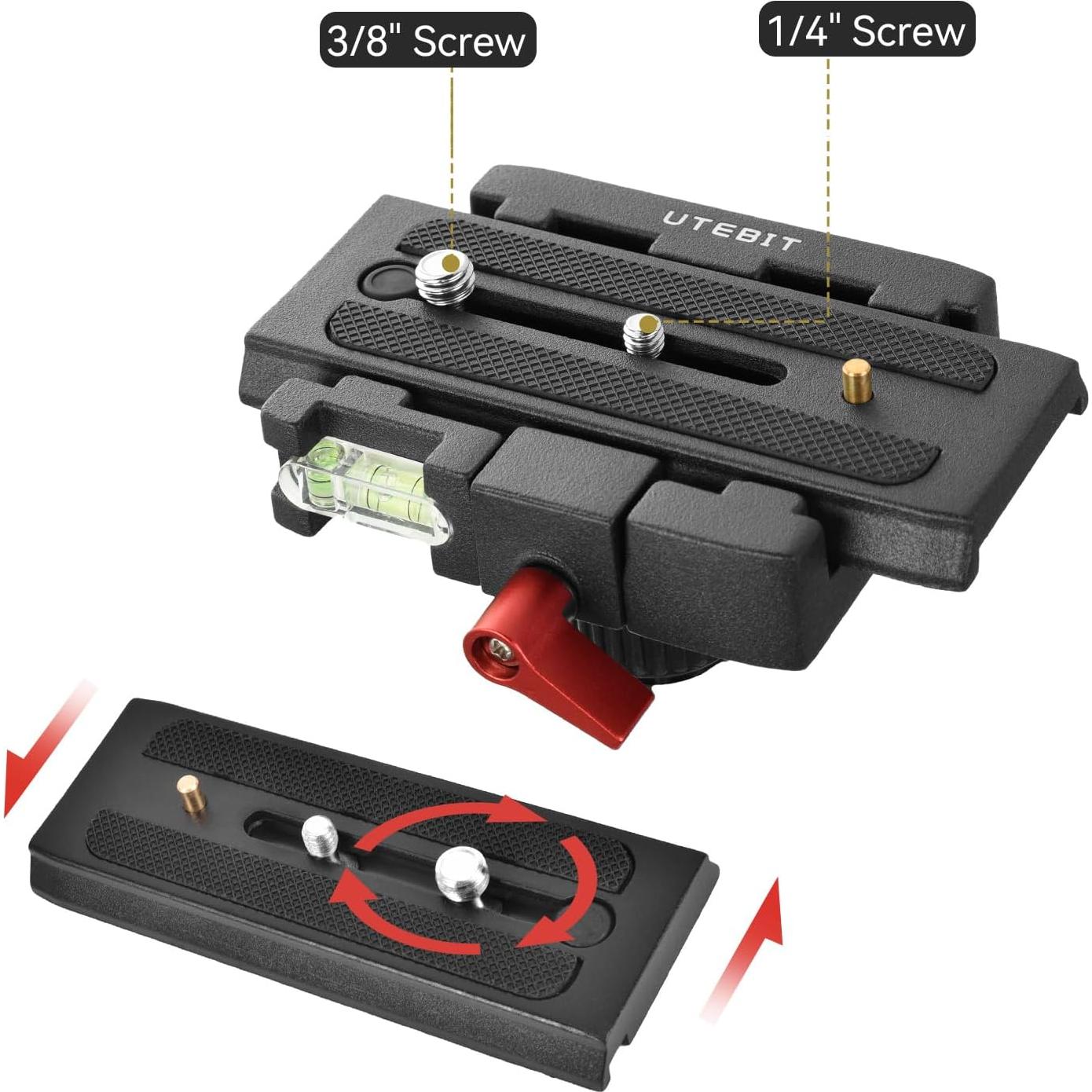 Placa de Liberación Rápida UTEBIT P200 para Cámara - Aluminio
