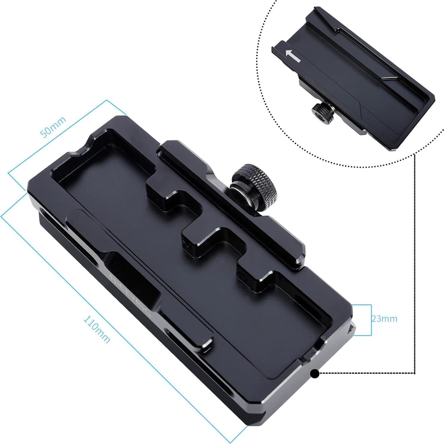 Placa de Liberación Rápida NICEYRIG para Manfrotto y Arca-Swiss