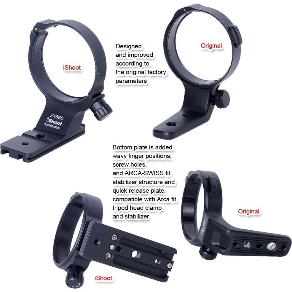 Anillo de Montaje en Trípode iShoot IS-Z1860 para Nikon Z 180-600mm