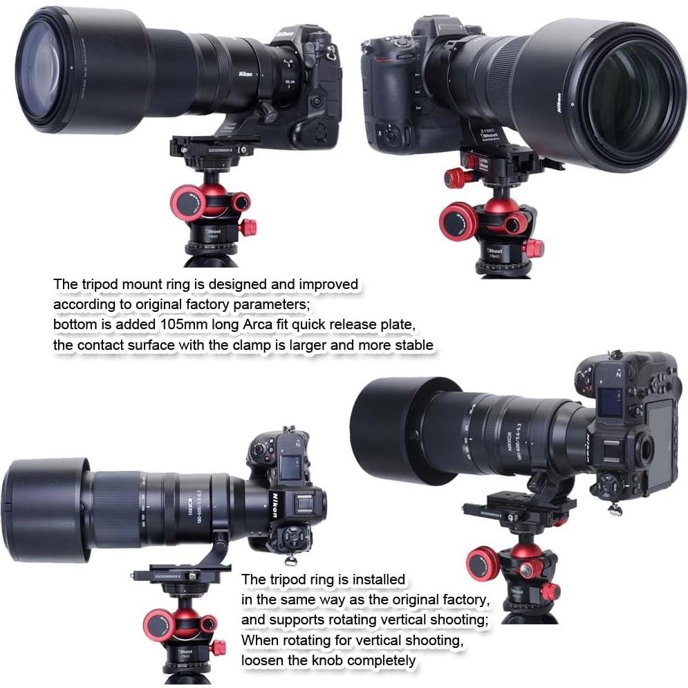 Anillo de Montaje en Trípode iShoot IS-Z1860 para Nikon Z 180-600mm