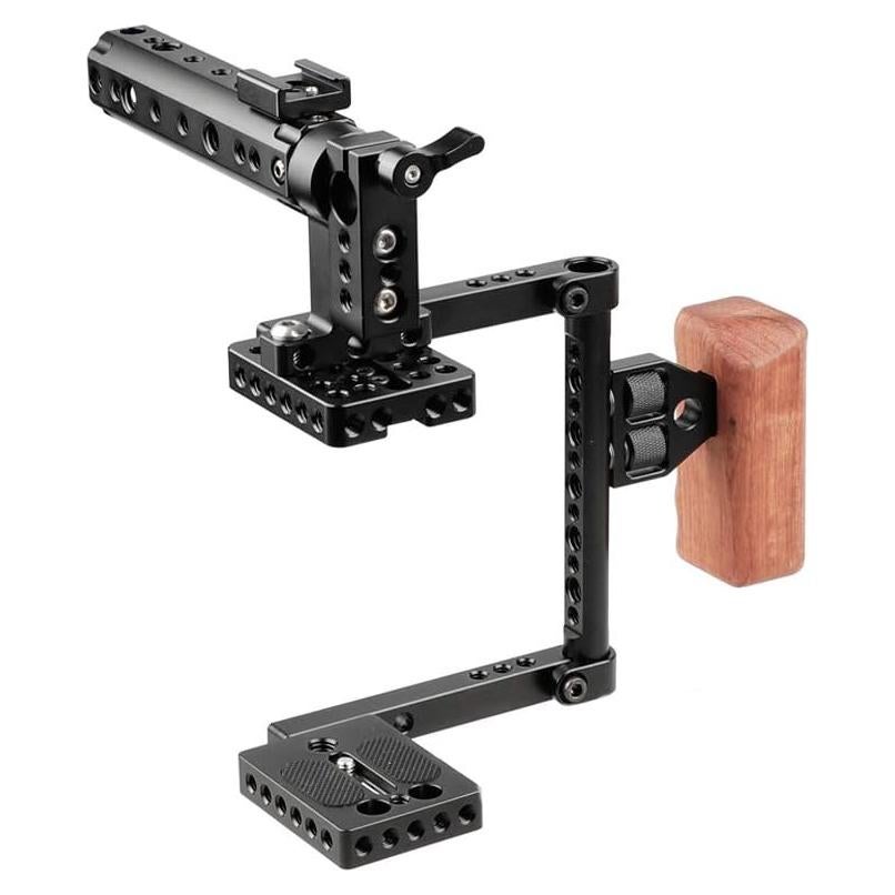 Jaula de Cámara CAMVATE con Mango de Madera para Canon y Nikon