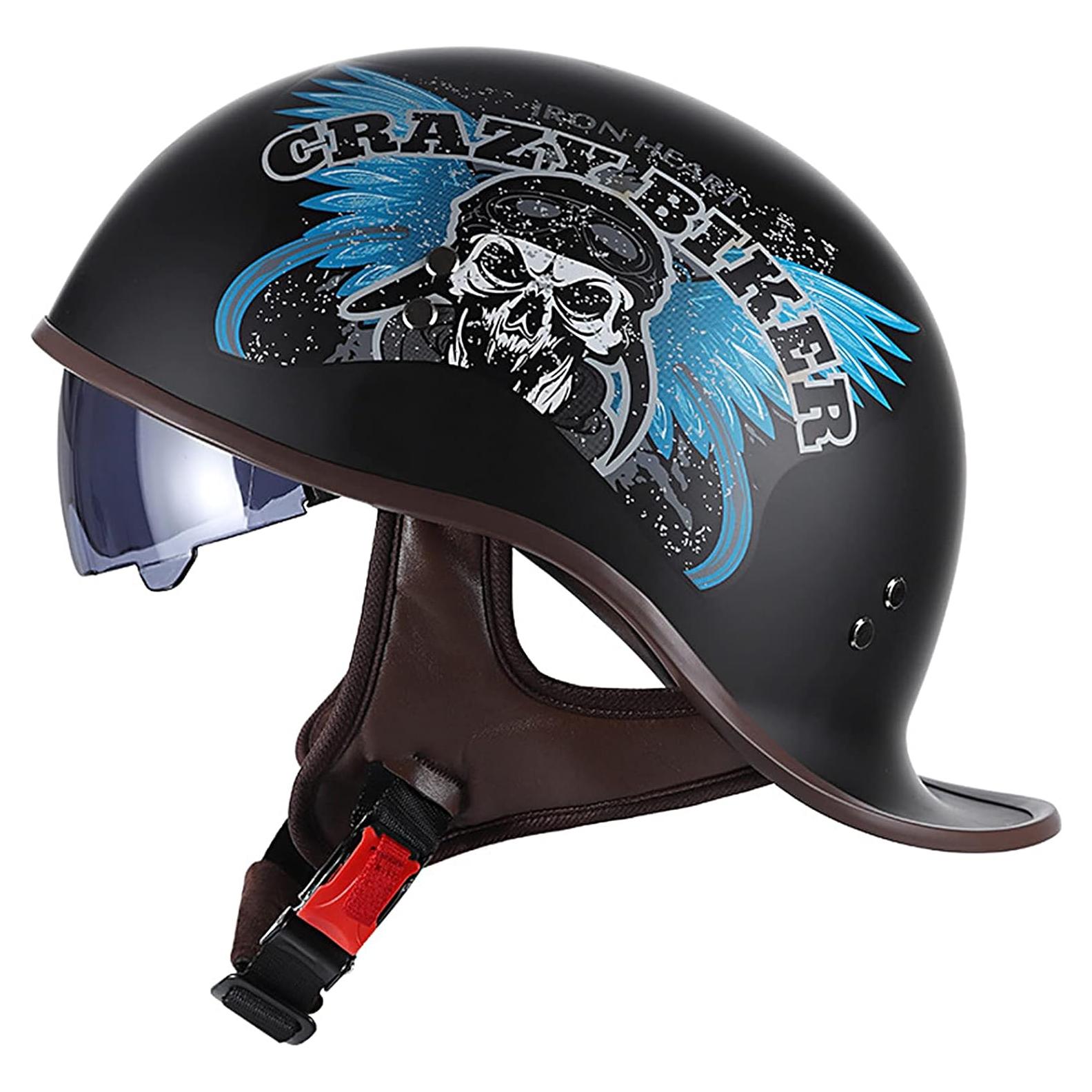 Casco de motocicleta Hanhua Skull Unisex M-L-XL ABS