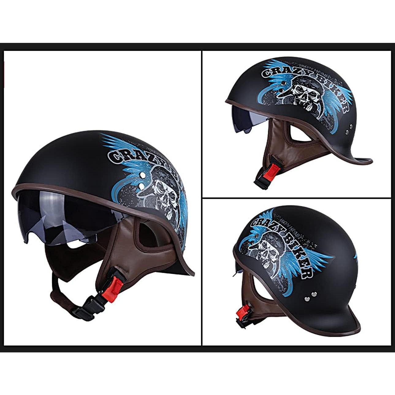 Casco de motocicleta Hanhua Skull Unisex M-L-XL ABS