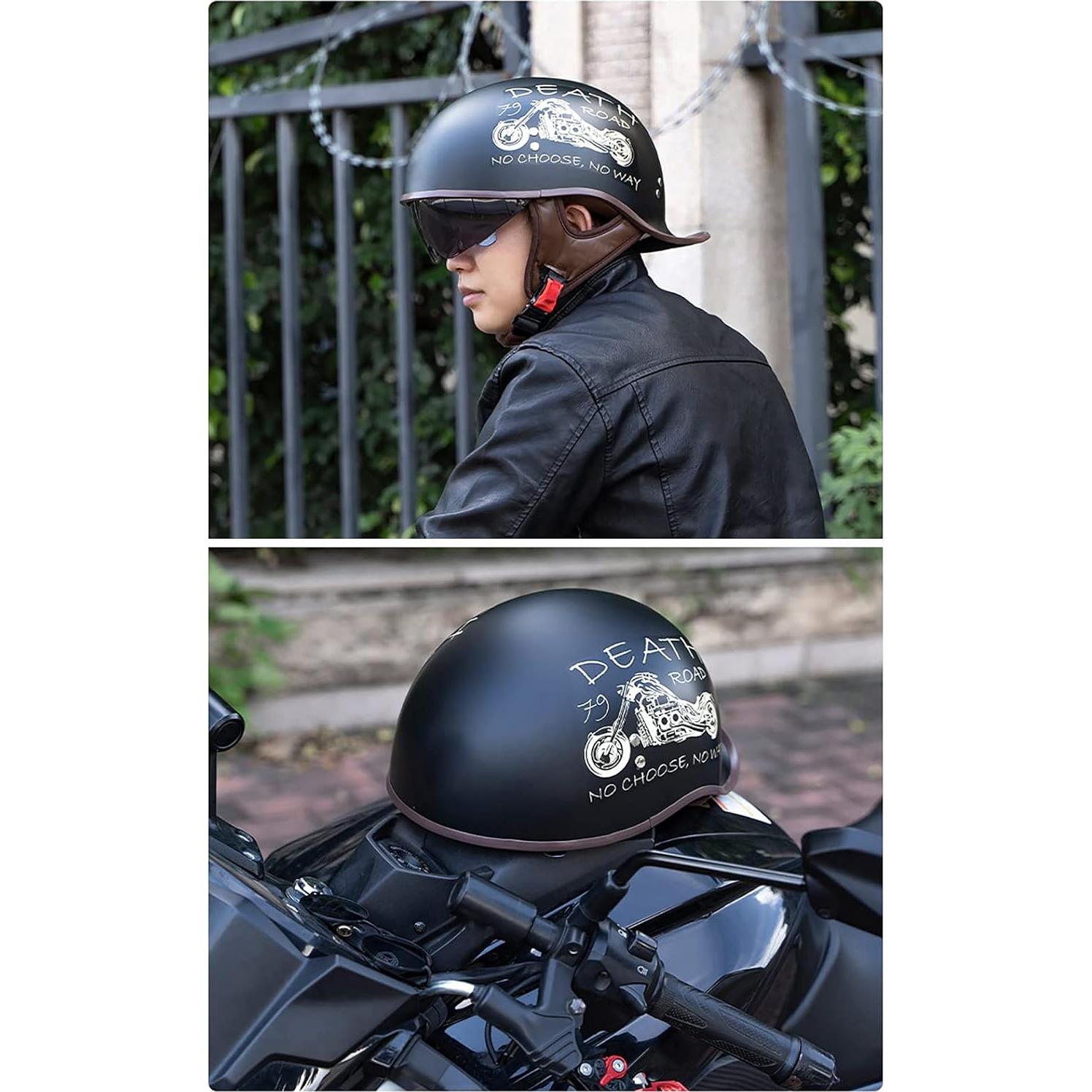 Casco de motocicleta Hanhua Skull Unisex M-L-XL ABS