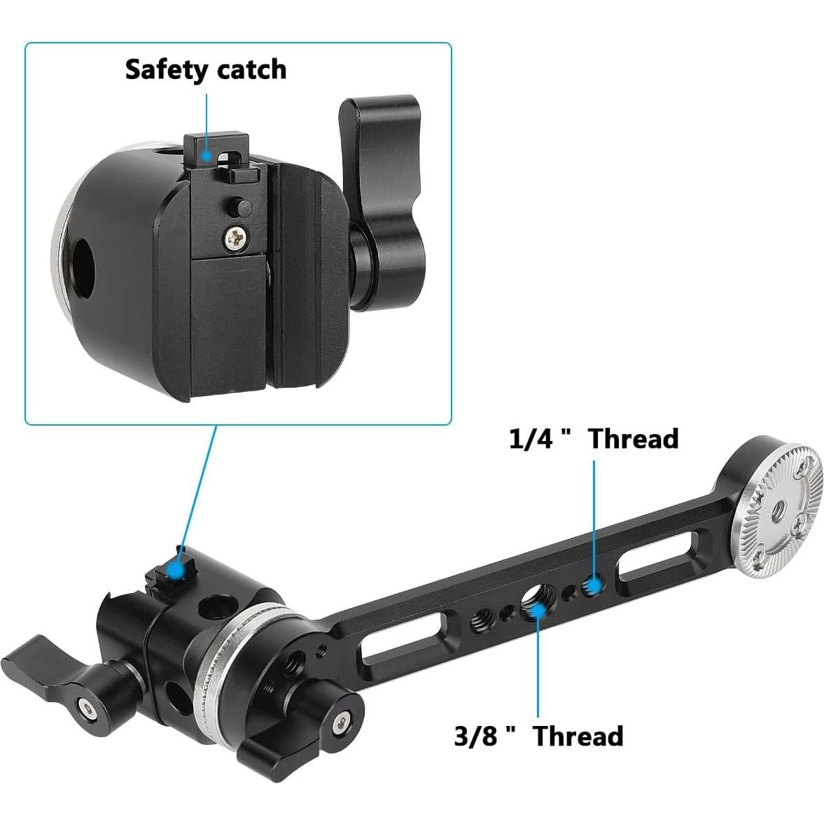 Brazo de Extensión Rosette CAMVATE para Gimbal DJI RS 2/3/RSC 2/3 Pro