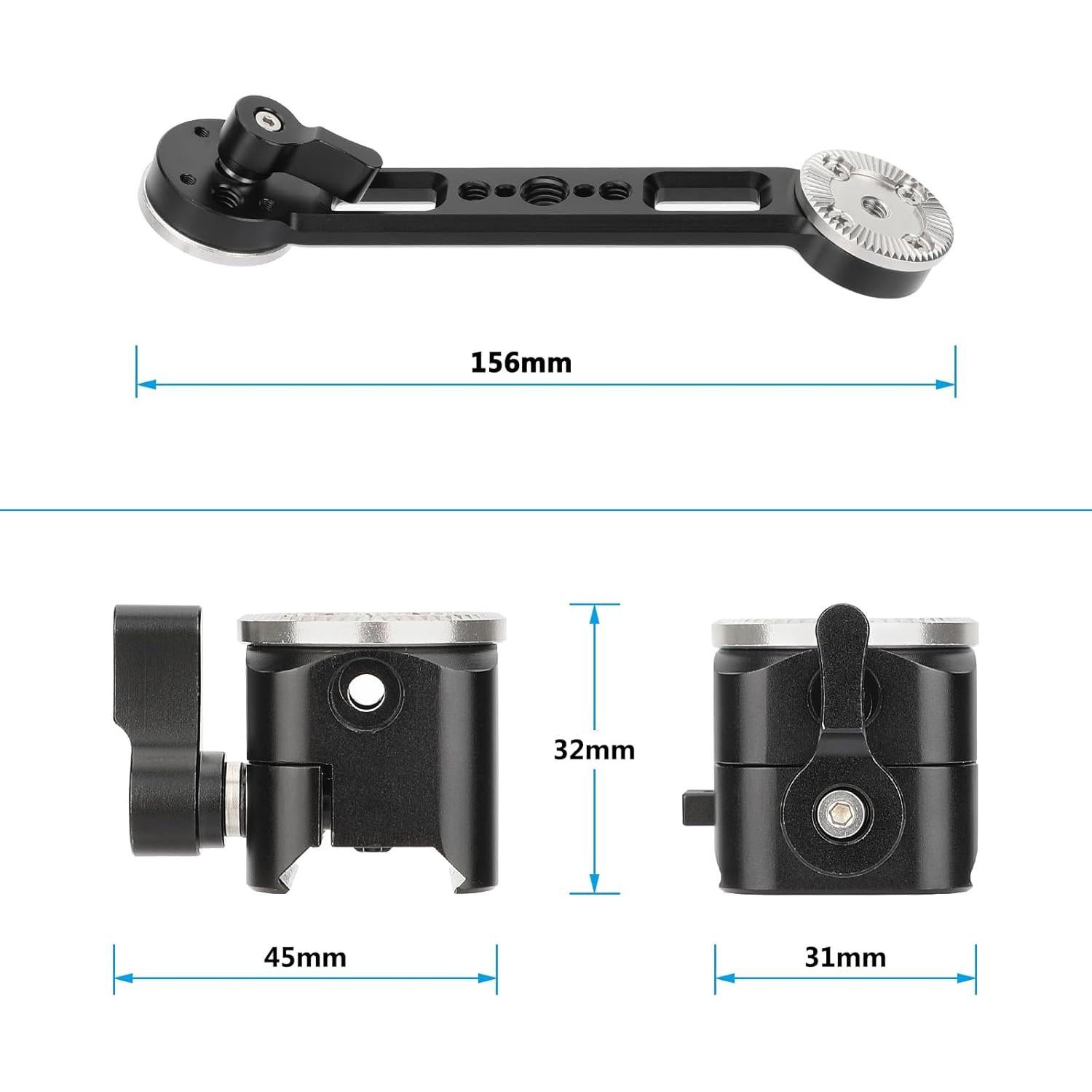 Brazo de Extensión Rosette CAMVATE para Gimbal DJI RS 2/3/RSC 2/3 Pro