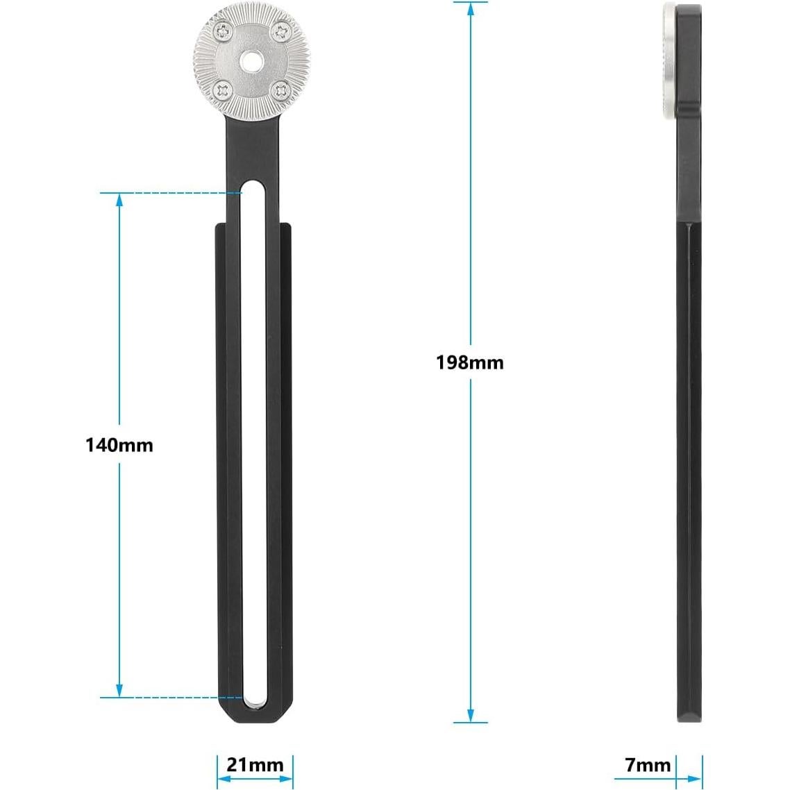 Riel NATO CAMVATE 20 cm con Roseta M6 para Montaje