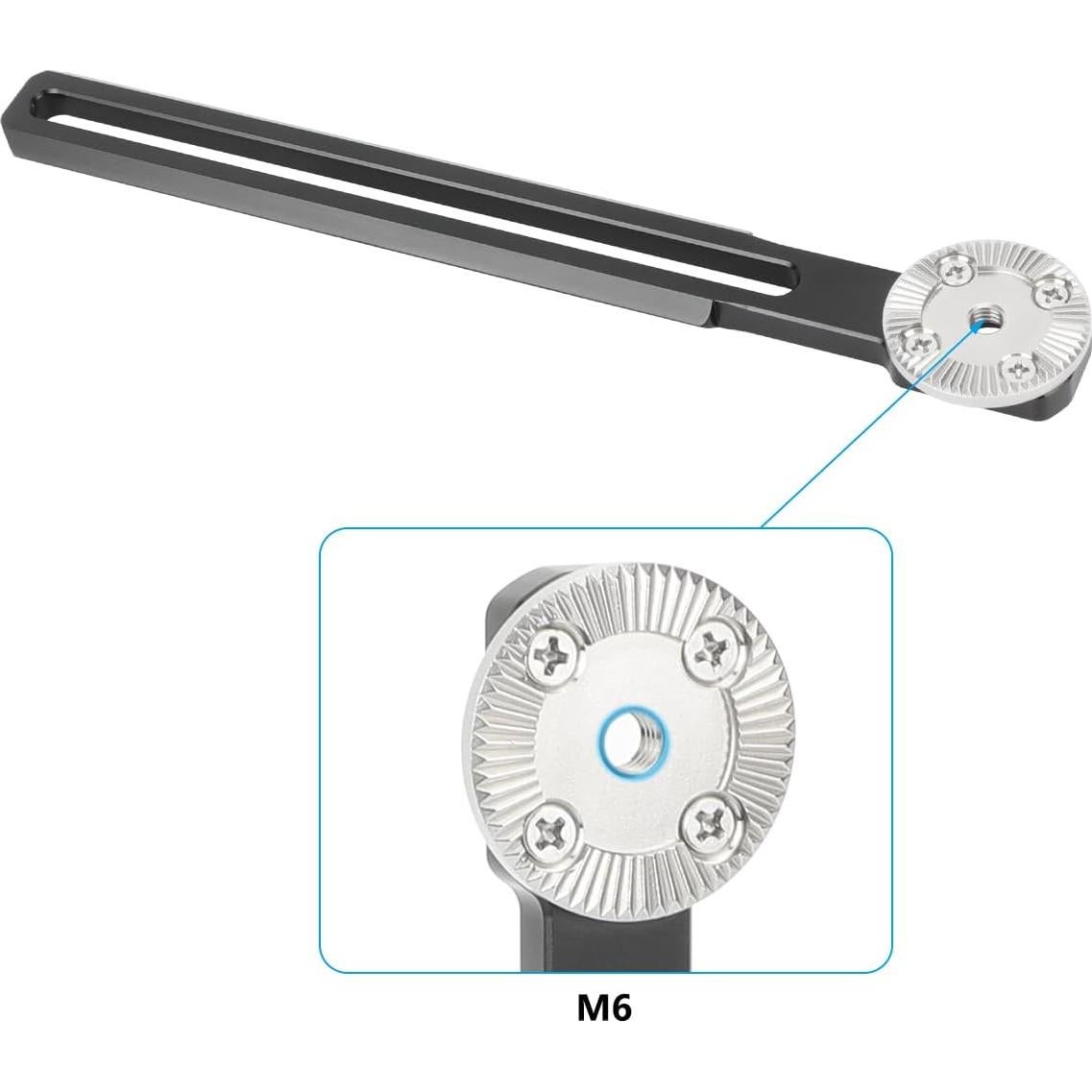 Riel NATO CAMVATE 20 cm con Roseta M6 para Montaje