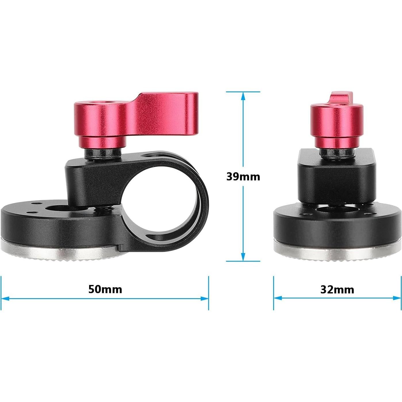 Abrazadera de Varilla de 19mm CAMVATE con Roseta ARRI Roja
