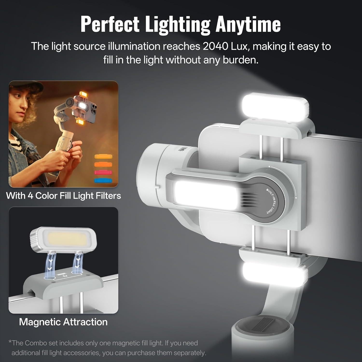 Estabilizador Gimbal ZHIYUN Smooth 5E Combo para Smartphone 300g