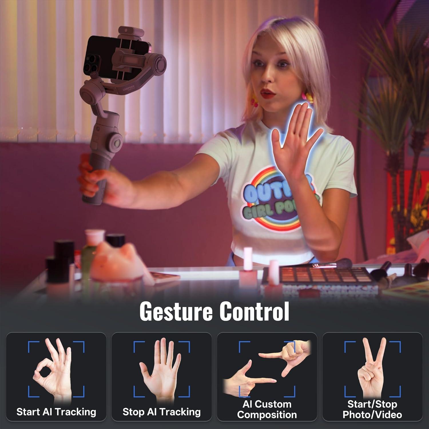 Estabilizador Gimbal ZHIYUN Smooth 5E Combo para Smartphone 300g