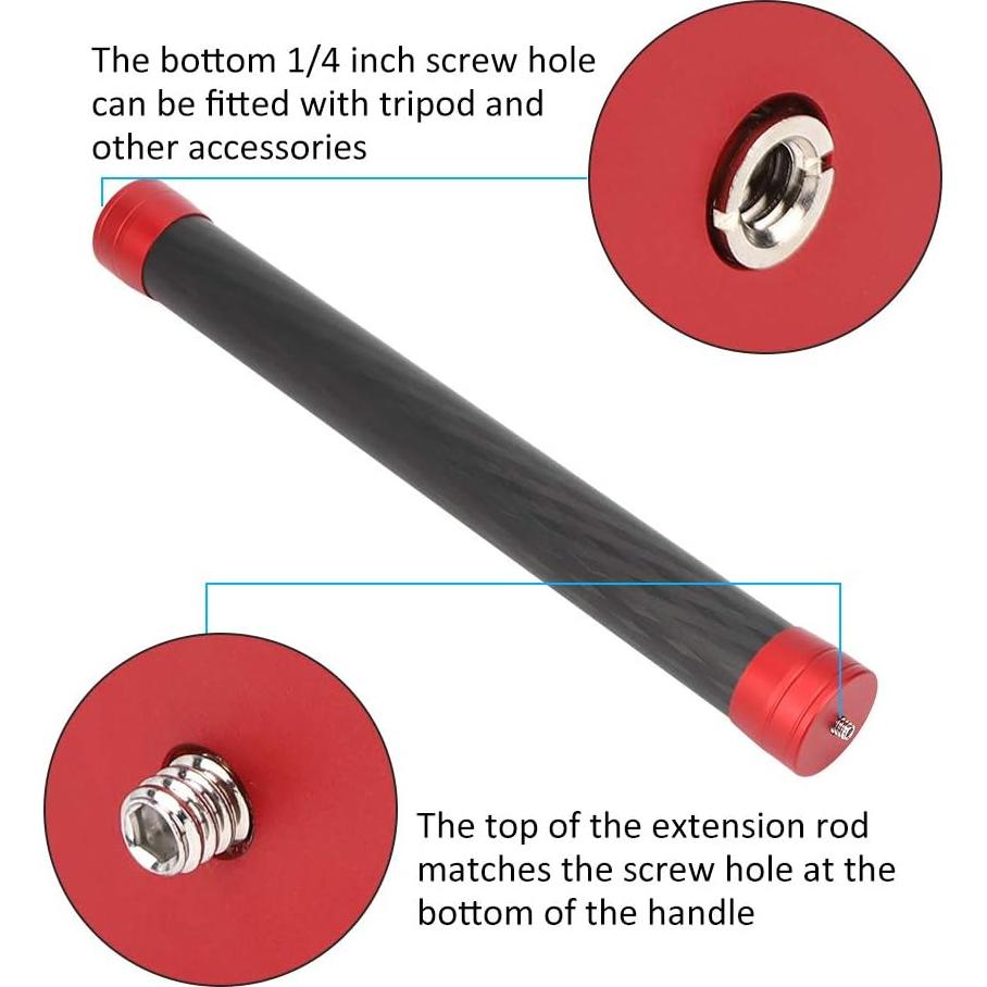 Varilla de Extensión para Gimbals Byged 34.5cm Fibra de Carbono