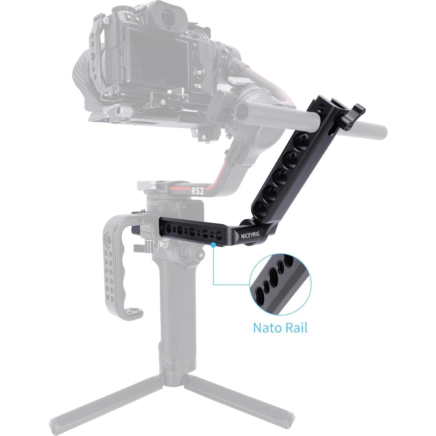 Mango Ajustable Niceyrig para Estabilizadores DJI RS4/RS3/RS2