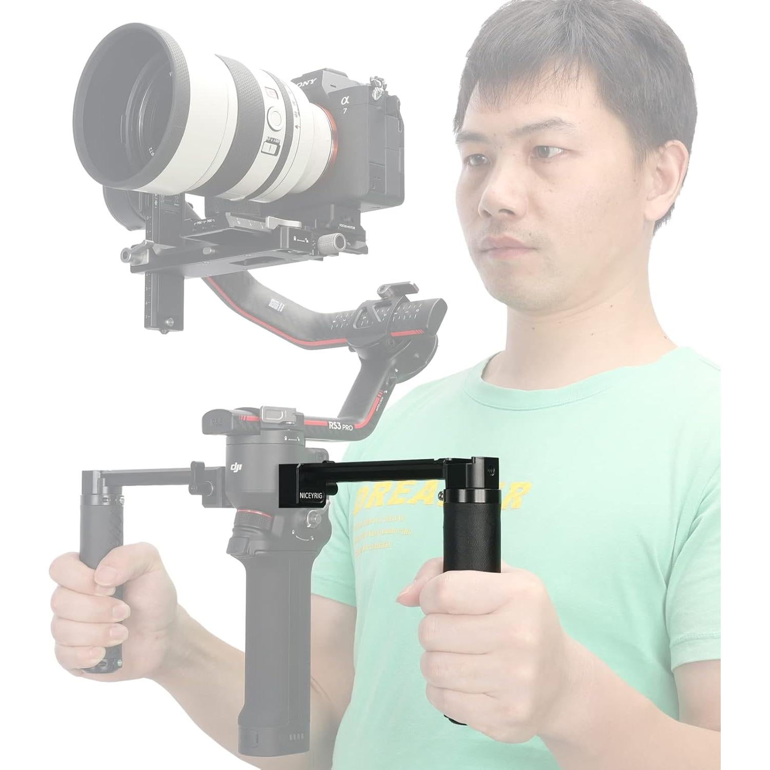 Mango Lateral NICEYRIG para DJI RS2 / RSC2 / RS3 / RS4 - 0.21 kg