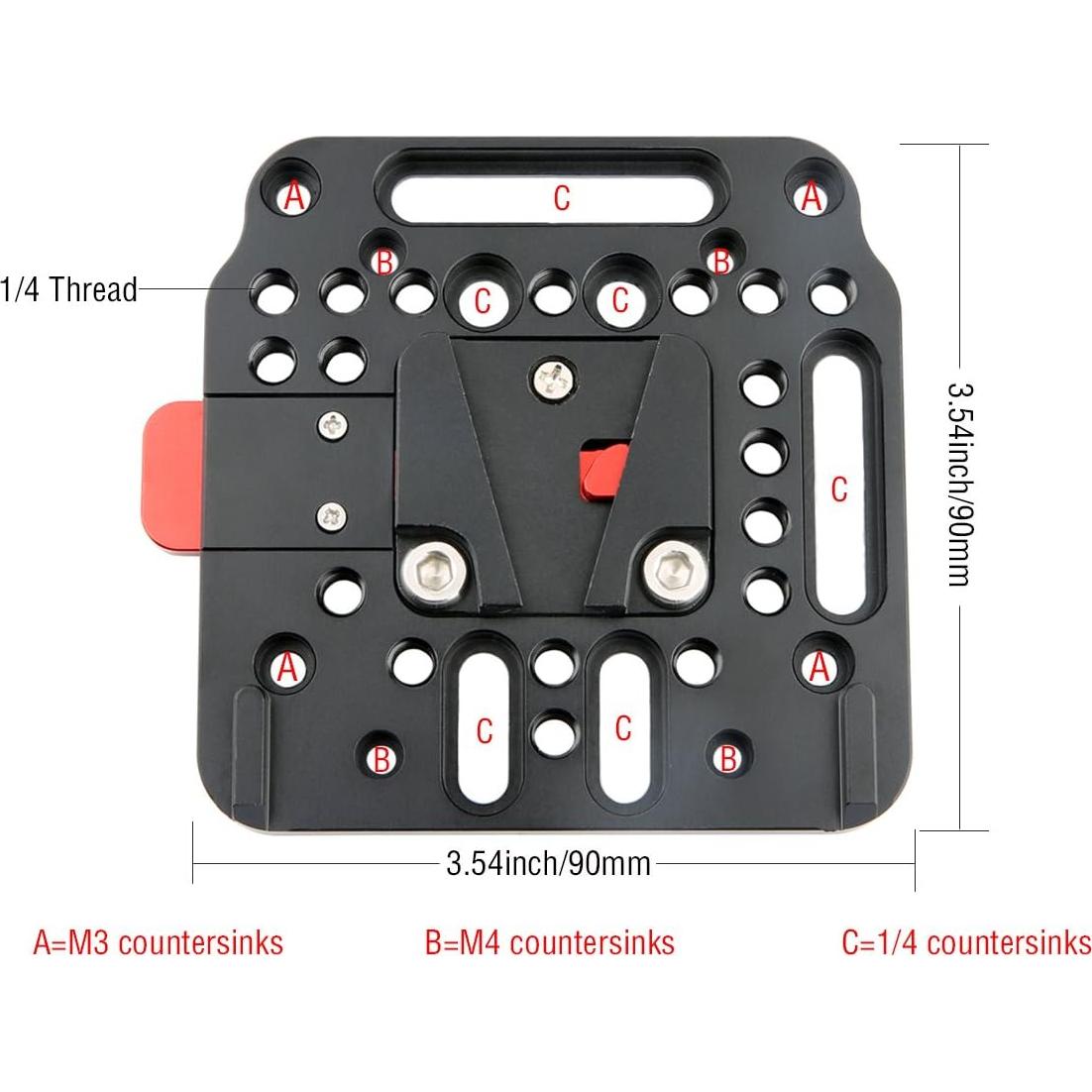 Placa V-Lock NICEYRIG con V-Dock Femenino para DJI Ronin M