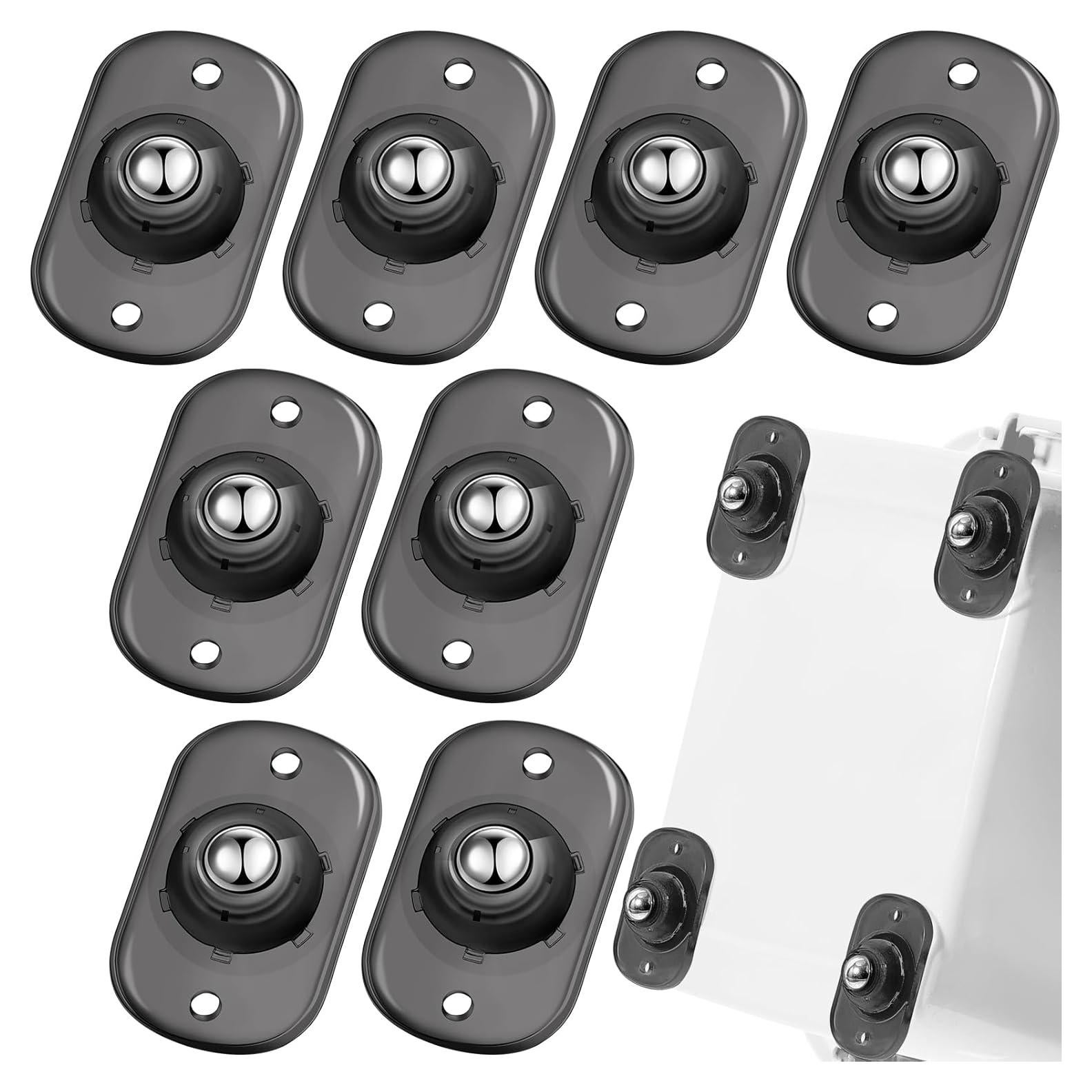 Ruedas Adhesivas Honoson 8 Pcs Mini Caster 5kg Negro