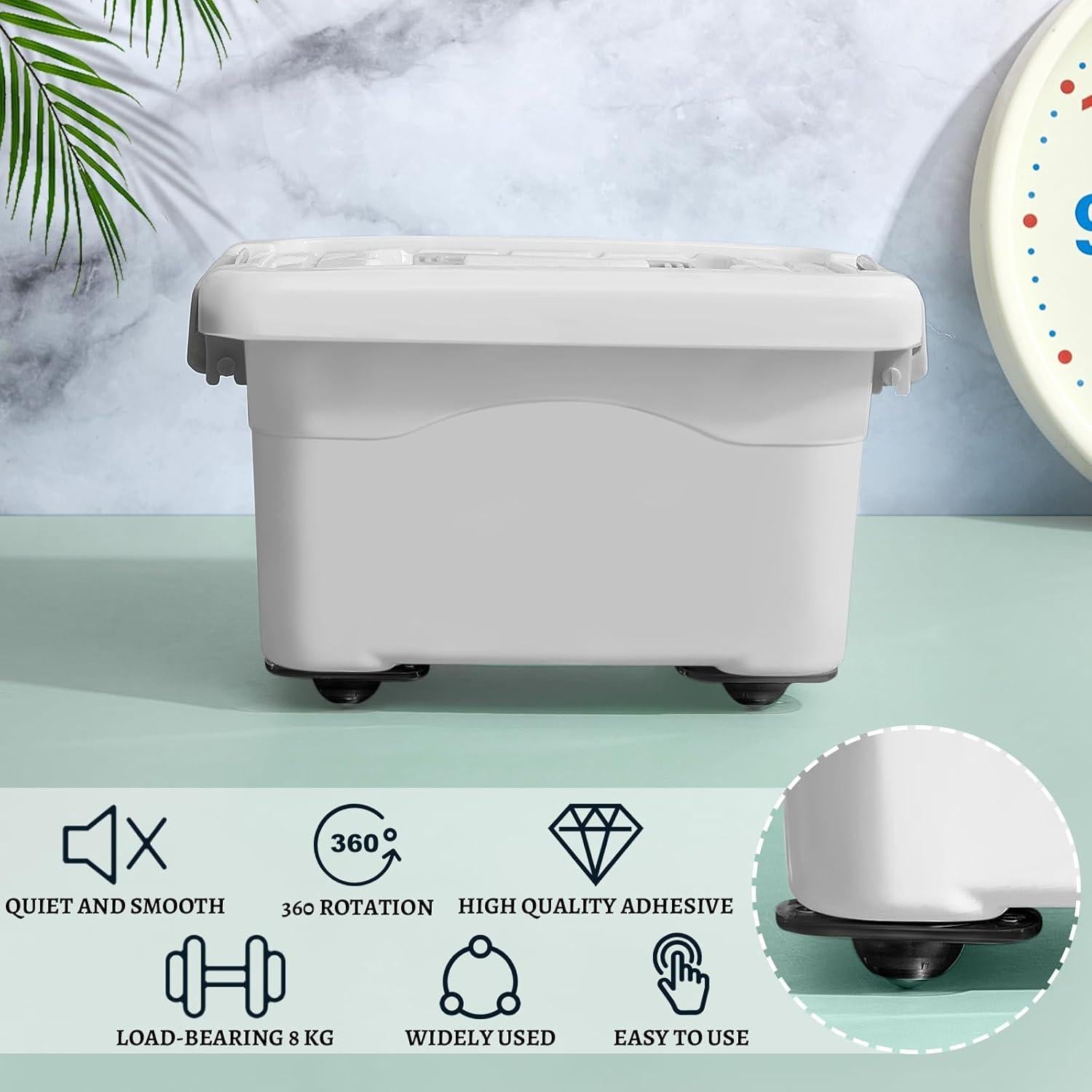 Ruedas Adhesivas Honoson 8 Pcs Mini Caster 5kg Negro