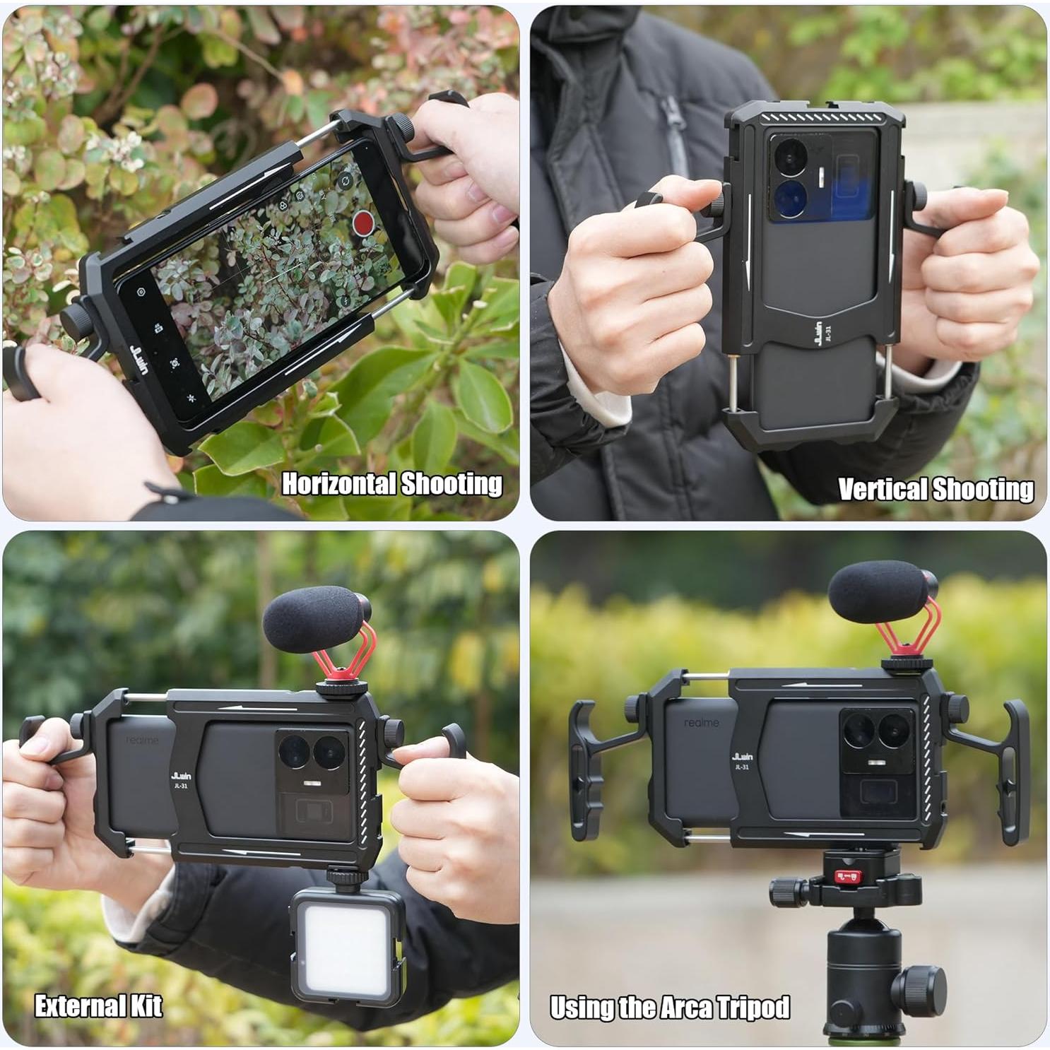 Soporte de Video para Smartphone FocusFoto con Agarraderas Dobles