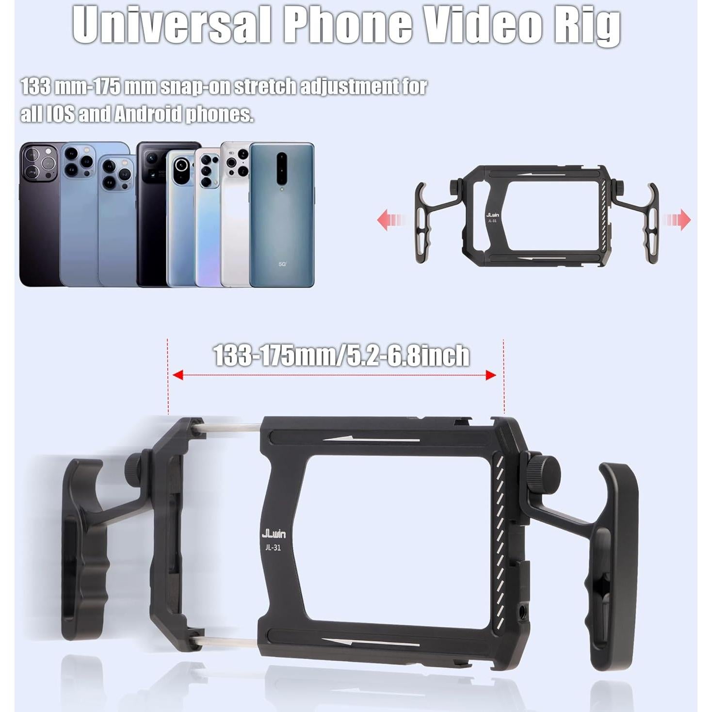 Soporte de Video para Smartphone FocusFoto con Agarraderas Dobles