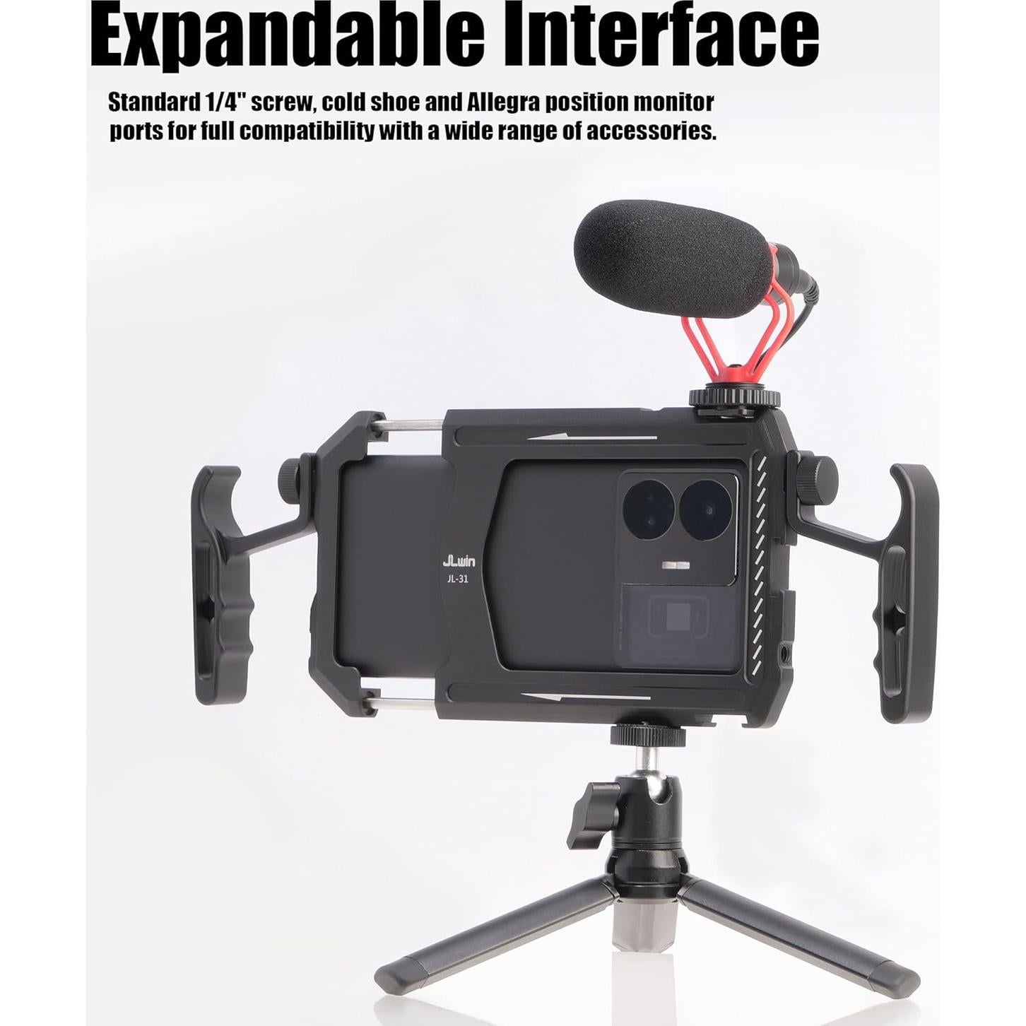 Soporte de Video para Smartphone FocusFoto con Agarraderas Dobles