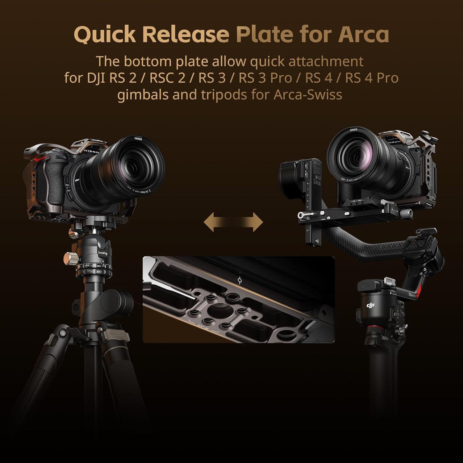 Jaula SmallRig 5258 para Nikon Z5/Z6/Z7 - Aluminio, Placa Arca