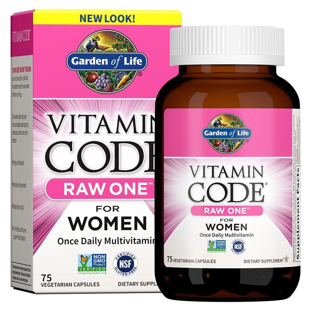 Multivitamínico Diario Garden of Life Una para Mujeres - 75 Cápsulas