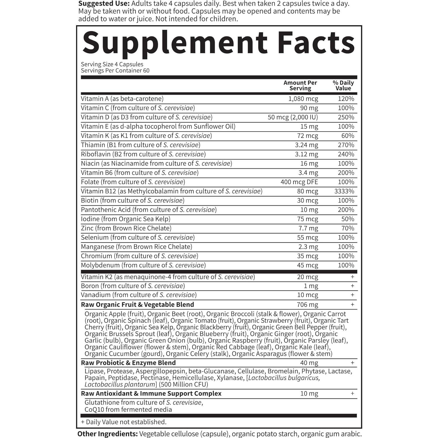 Multivitamina Jardín de Vida para Mujeres 50+ - 240 Cápsulas