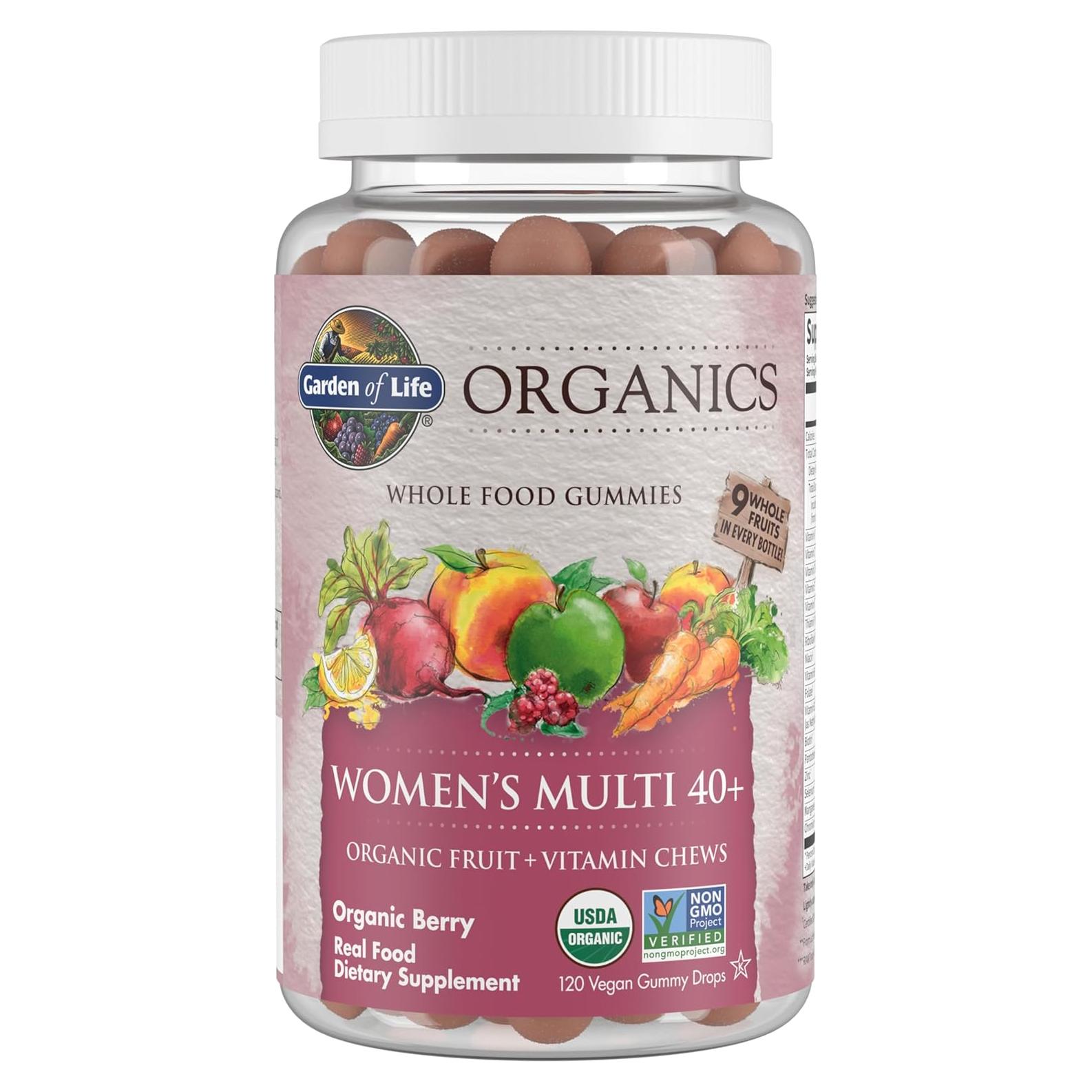 Gummy Vitaminas Orgánicas Garden of Life Mujeres 40+ 120 Unidades