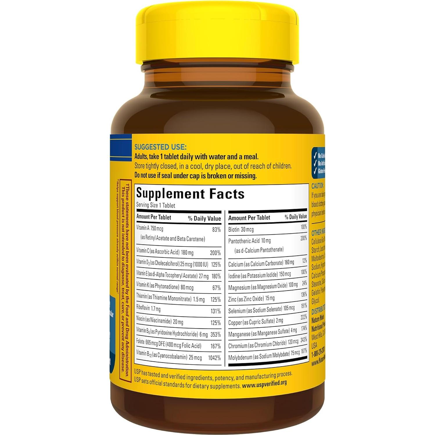 Nature Made Multivitamina Hombre 50+ 90 Tabletas Sin Hierro