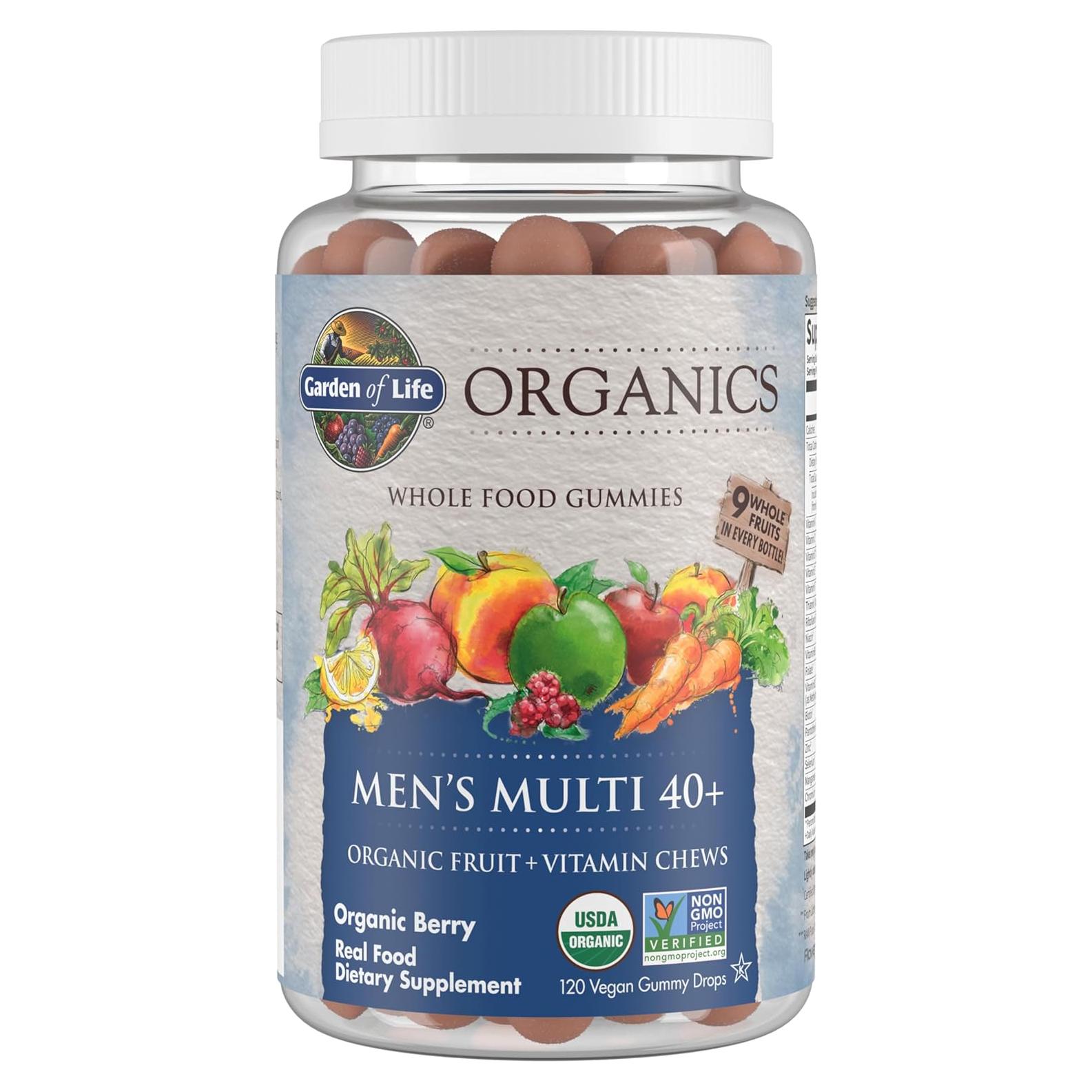 Gummy Vitaminas Orgánicas Garden of Life Hombres 40+ 120 Unidades