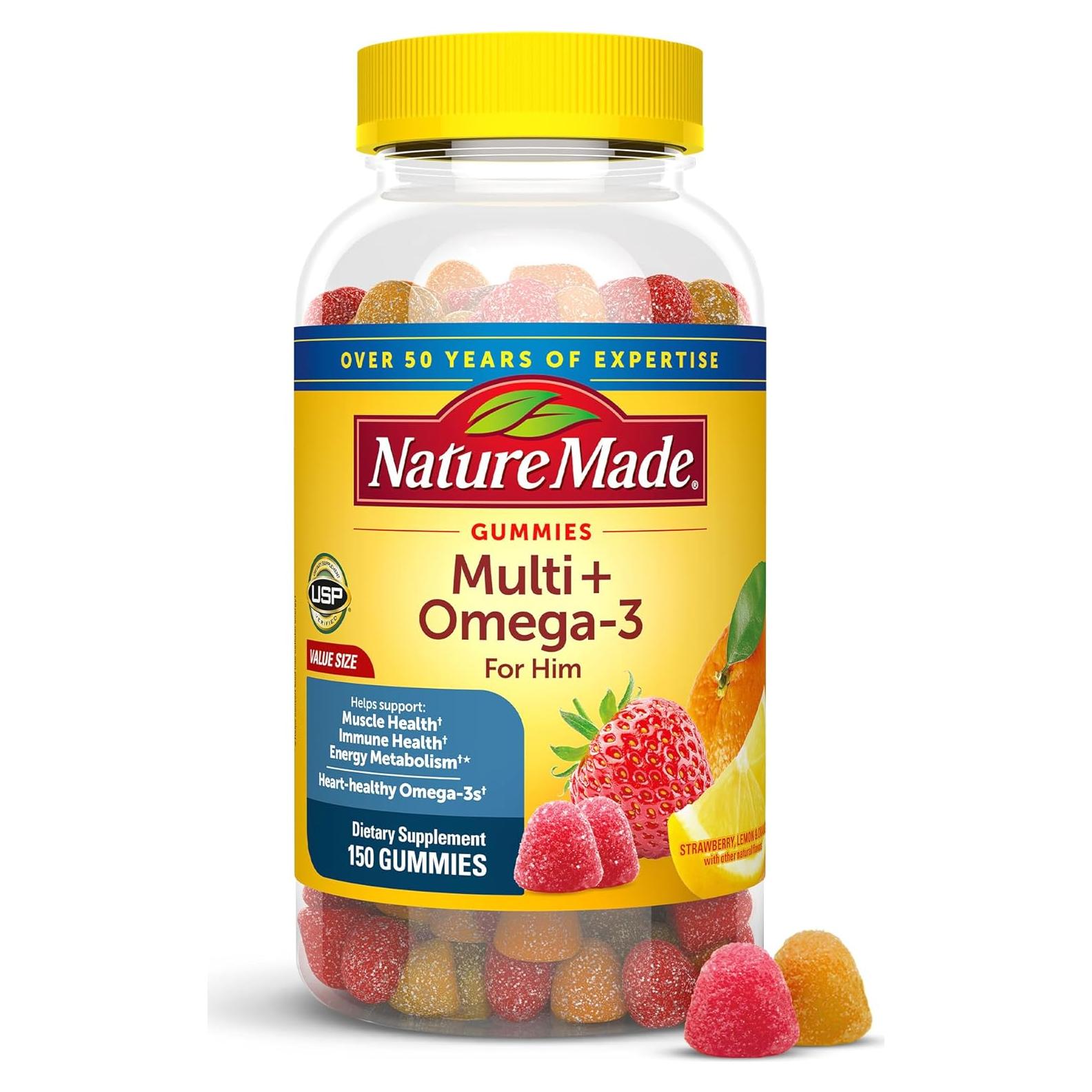 Multivitamina Nature Made para Hombres con Omega-3 150 gomitas