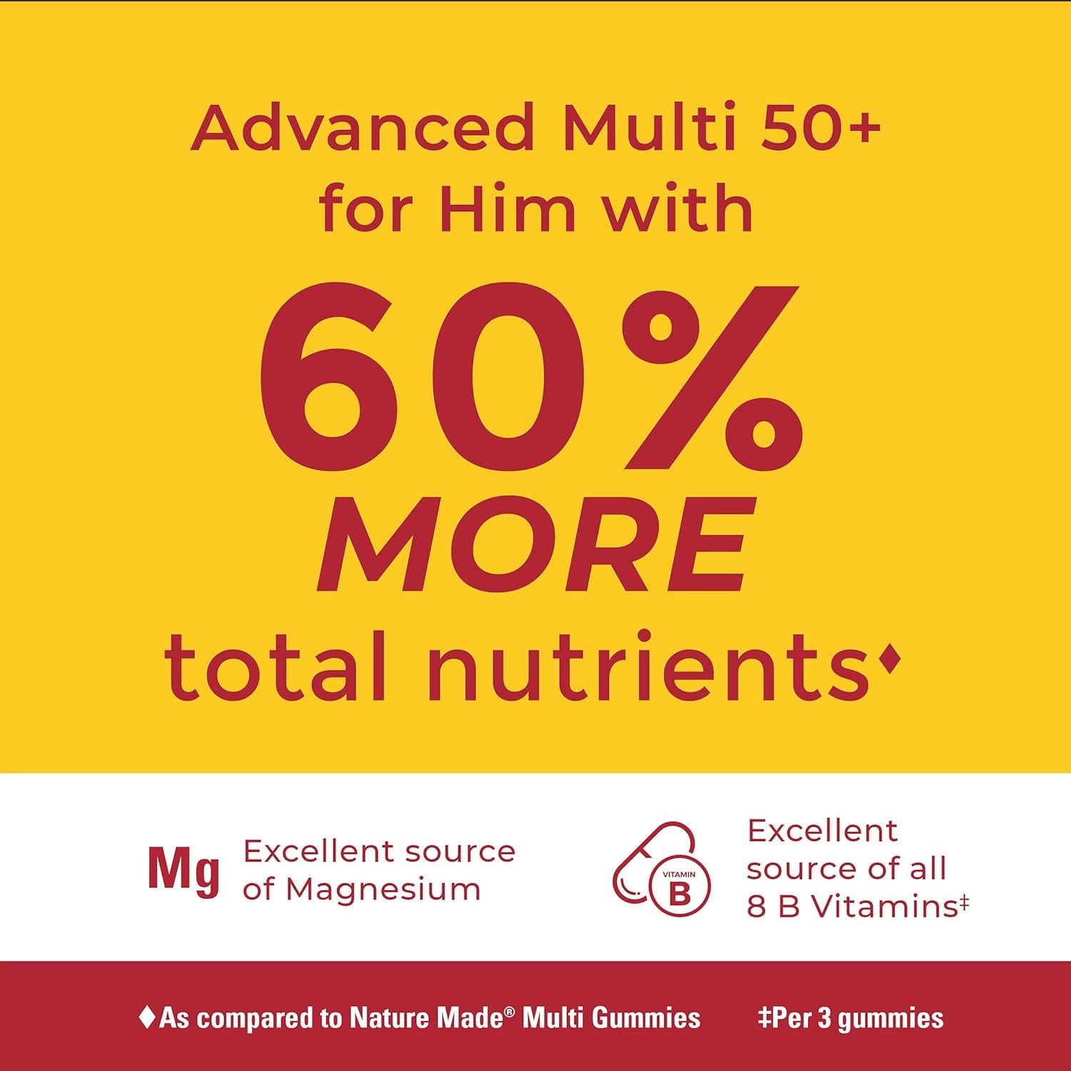 Nature Made Multivitaminas Gominolas 50+ para Hombres 84 G
