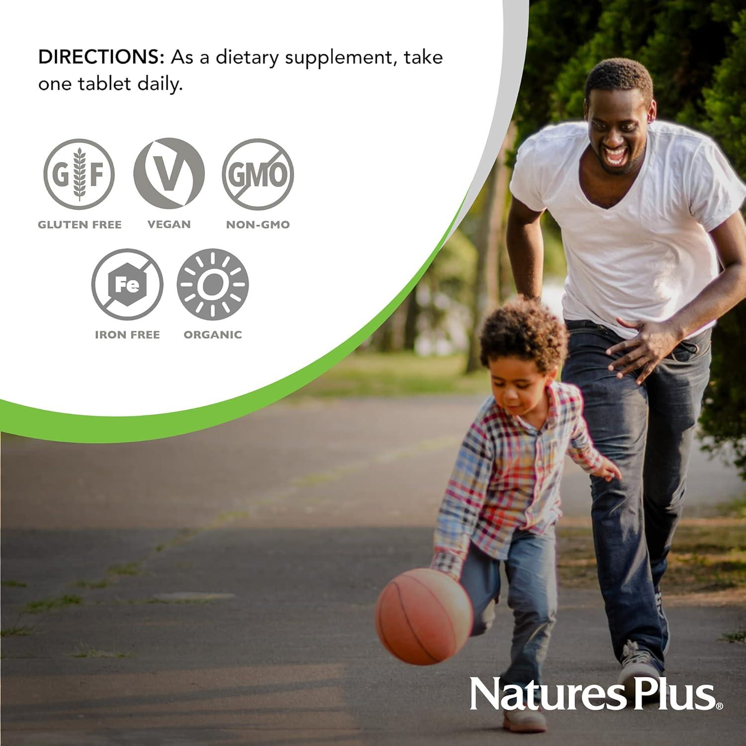 Multivitamínico Orgánico Certificado NaturesPlus Hombres 30 Tabletas