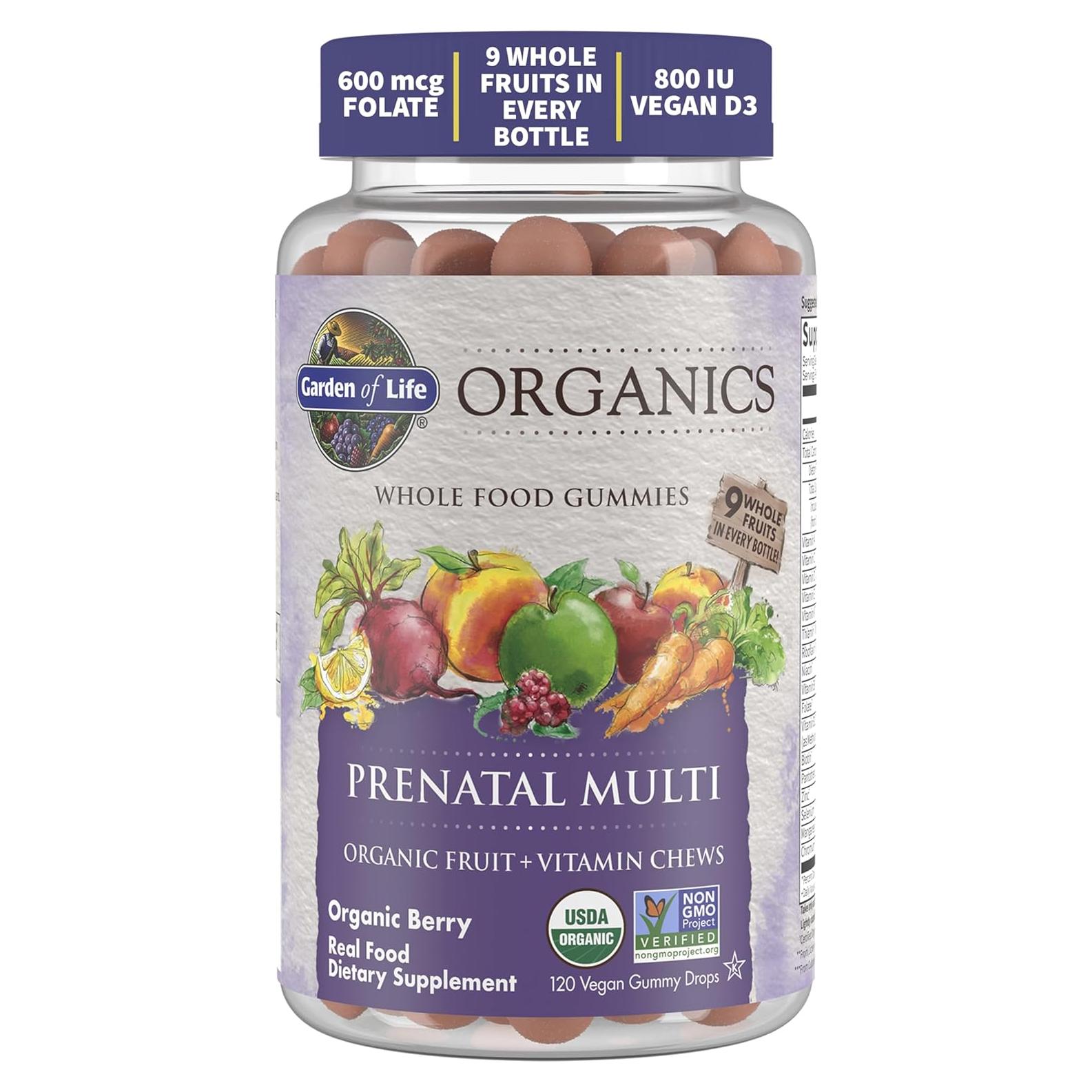 Gummies Prenatales Orgánicas Garden of Life 30 Días - Veganas