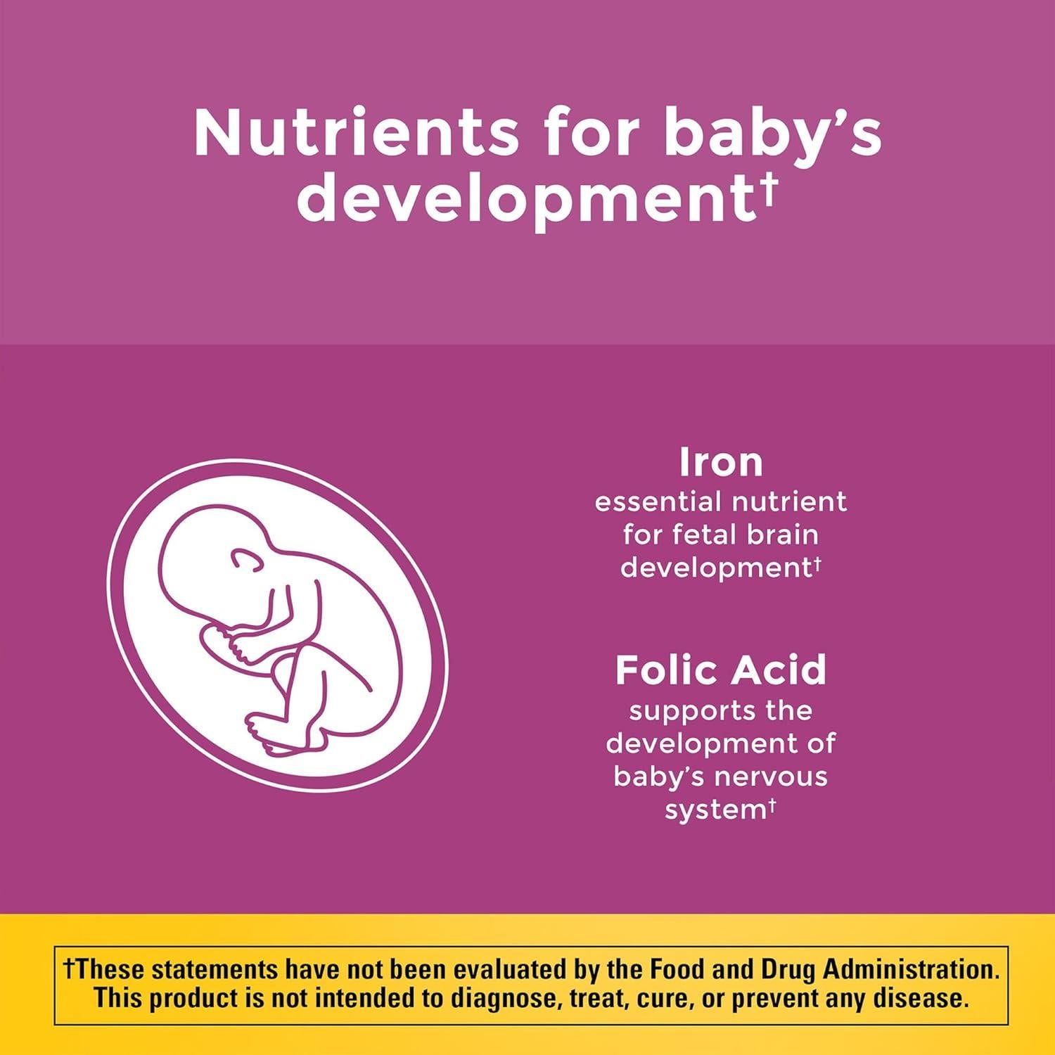 Multivitamina Prenatal Nature Made con Ácido Fólico 250 Tabletas