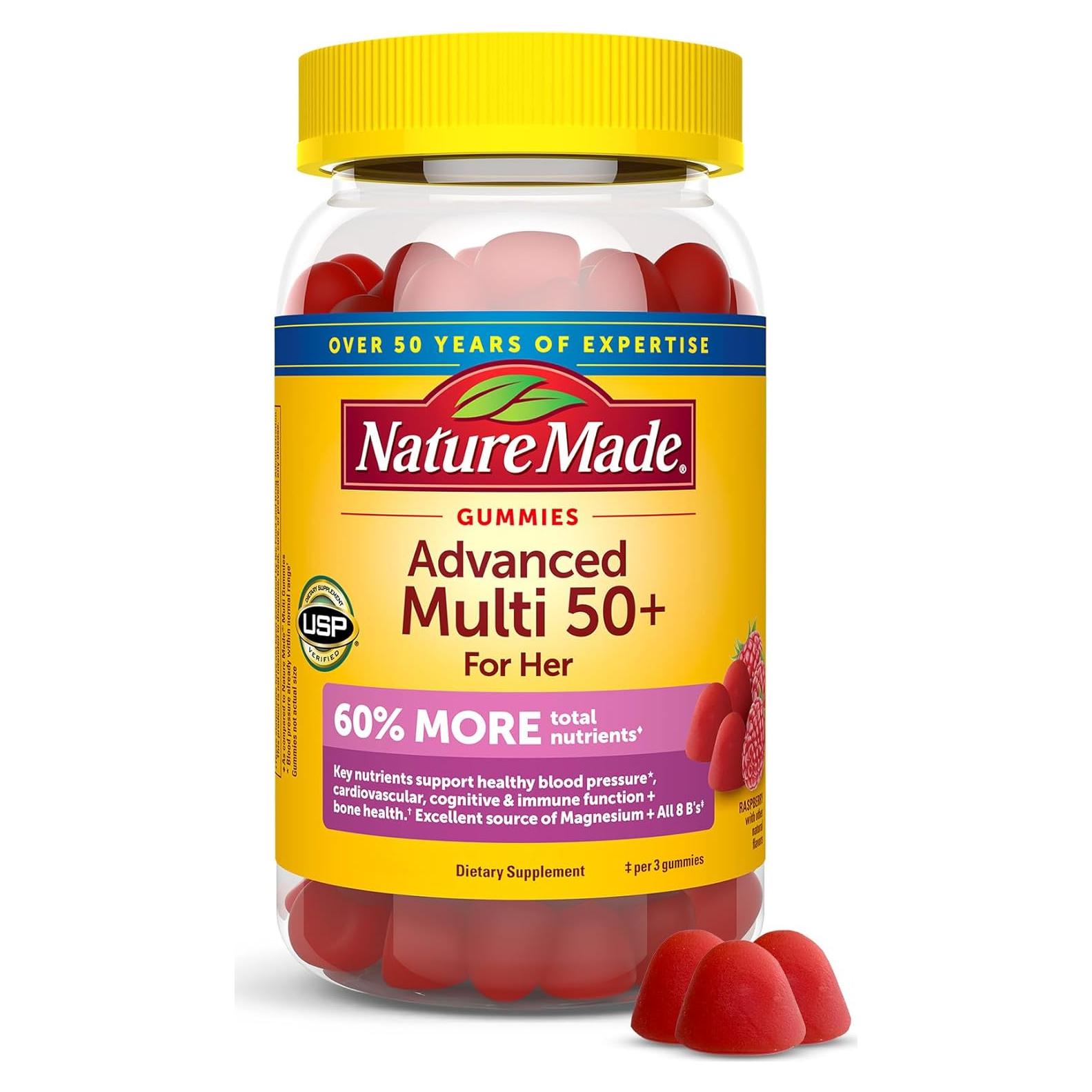 Gomitas Multivitamínicas Nature Made 50+ para Mujeres 84 Unidades