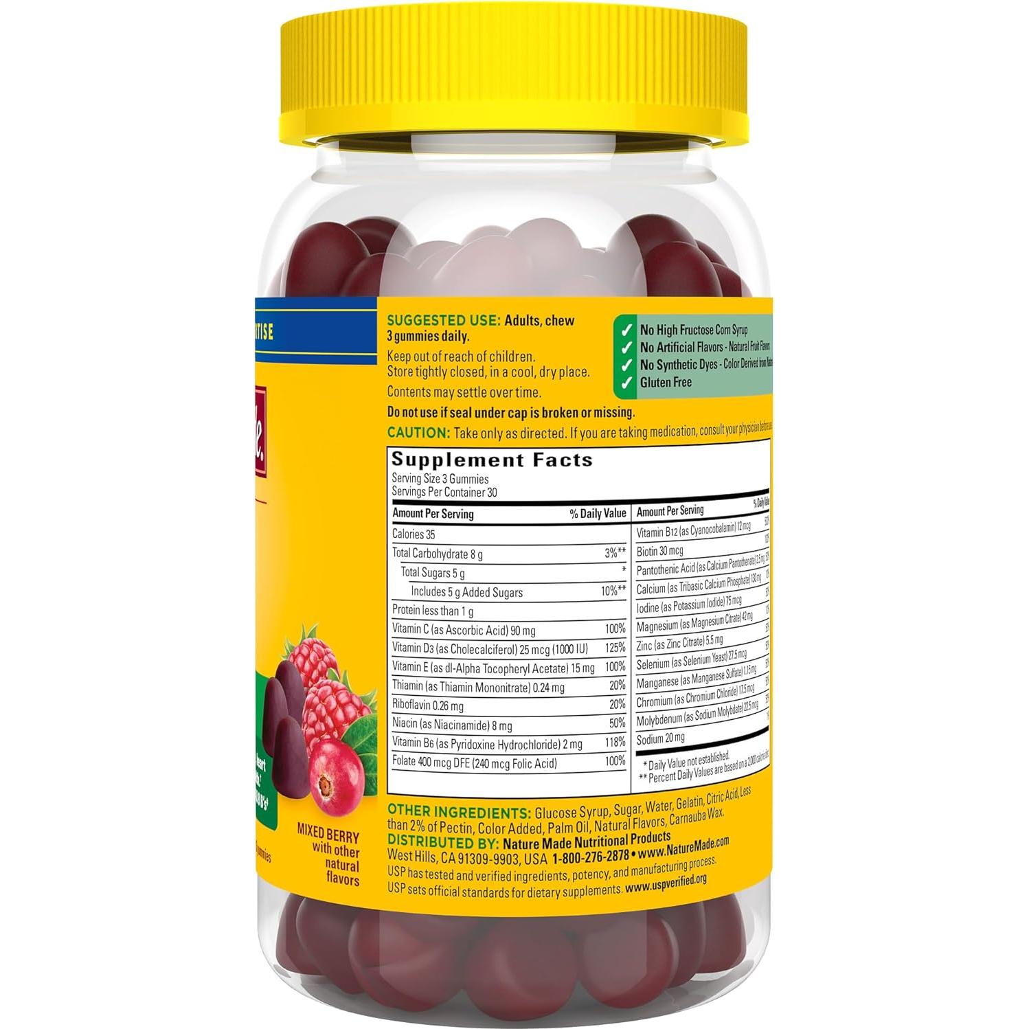 Gomitas Multivitamínicas Nature Made Adultos 90 Unidades