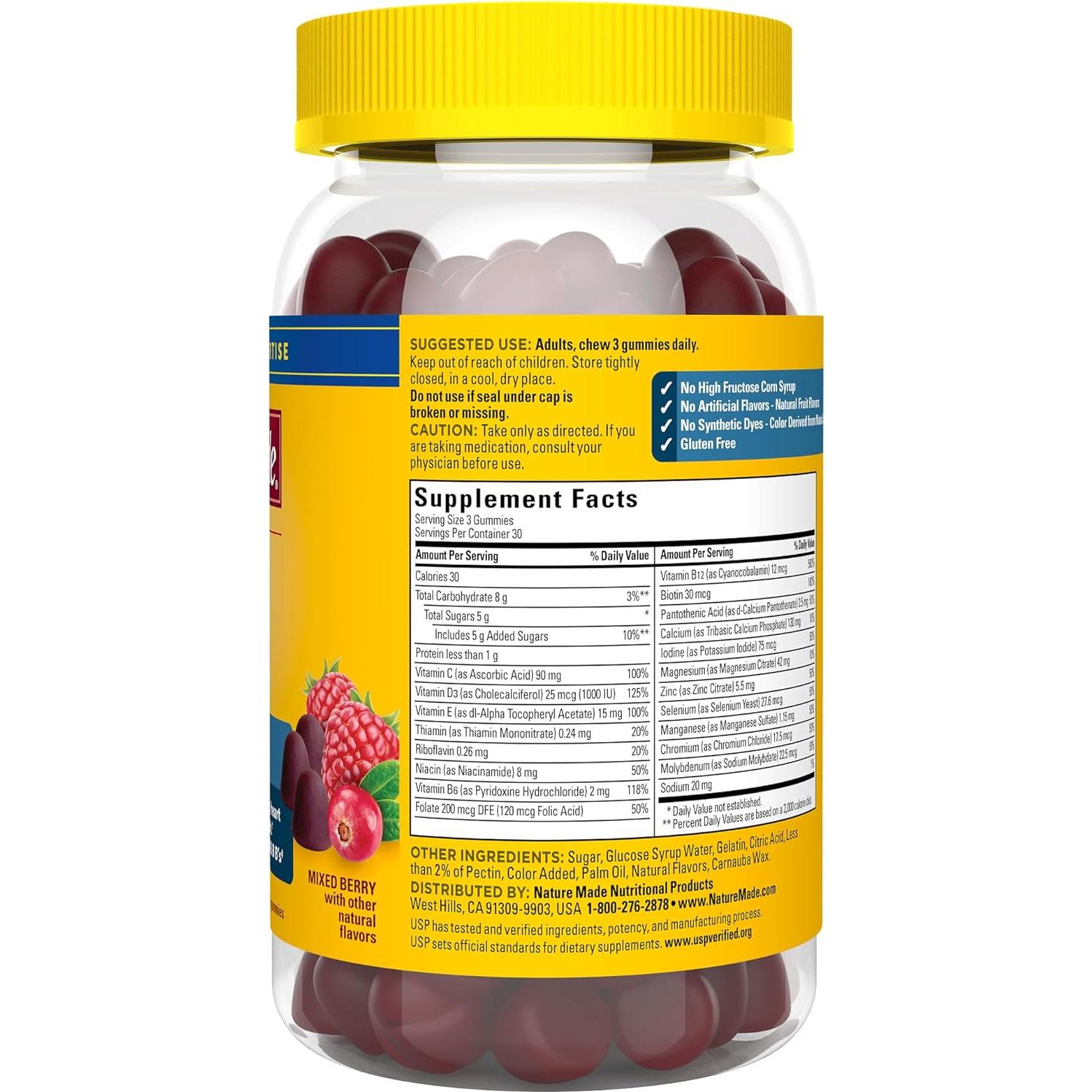 Gomas Multivitamínicas Avanzadas Nature Made para Hombres 90 Unidades