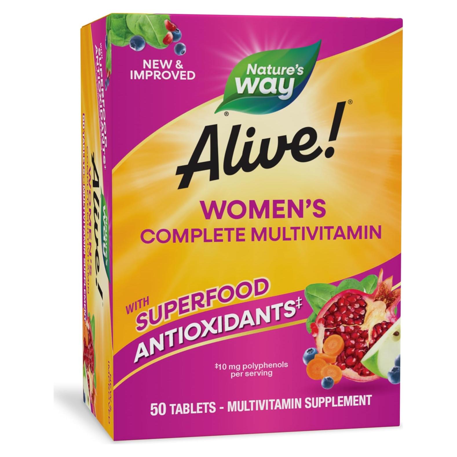 Multivitamínico Completo para Mujeres Nature's Way Alive! 50 Tabletas