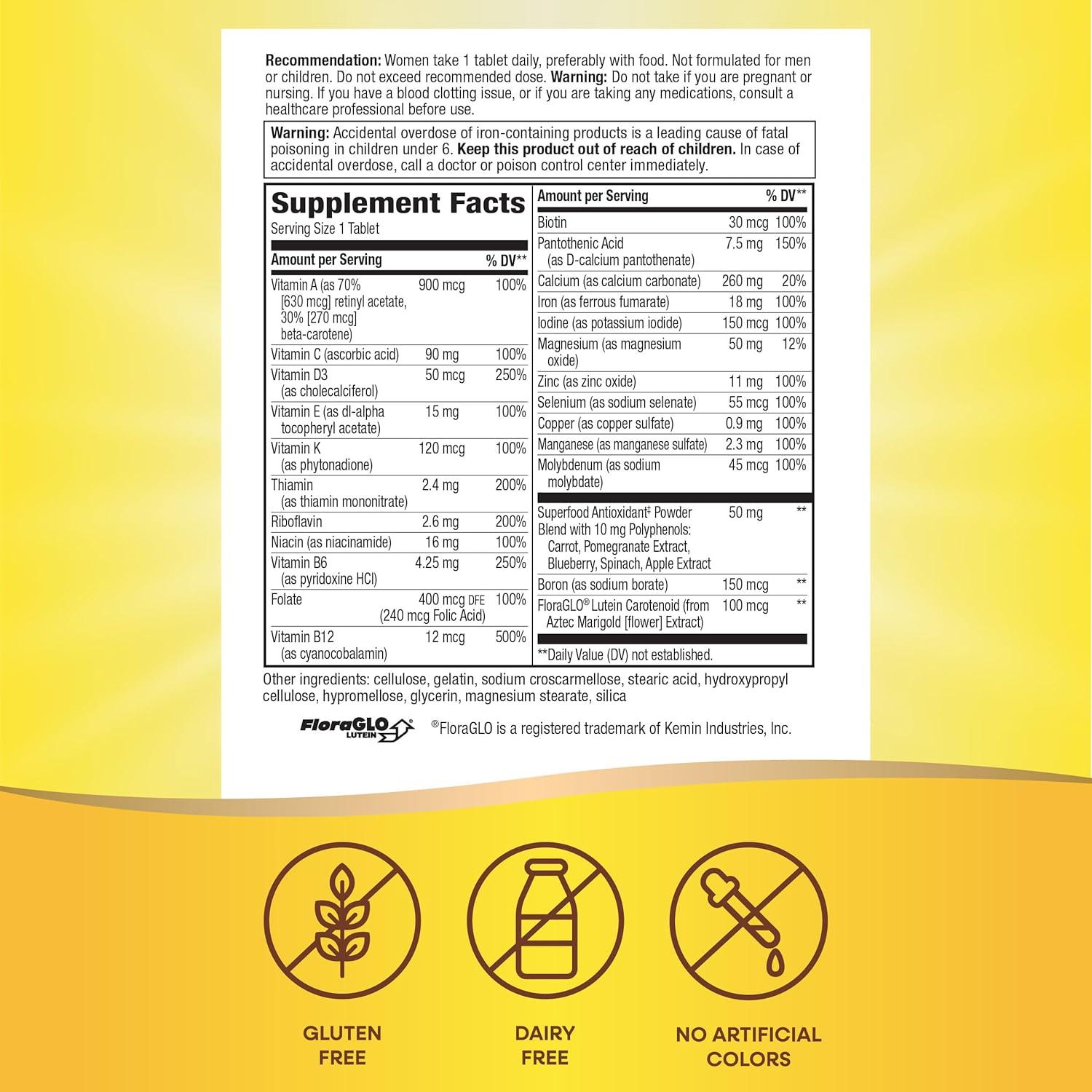 Multivitamínico Completo para Mujeres Nature's Way Alive! 50 Tabletas