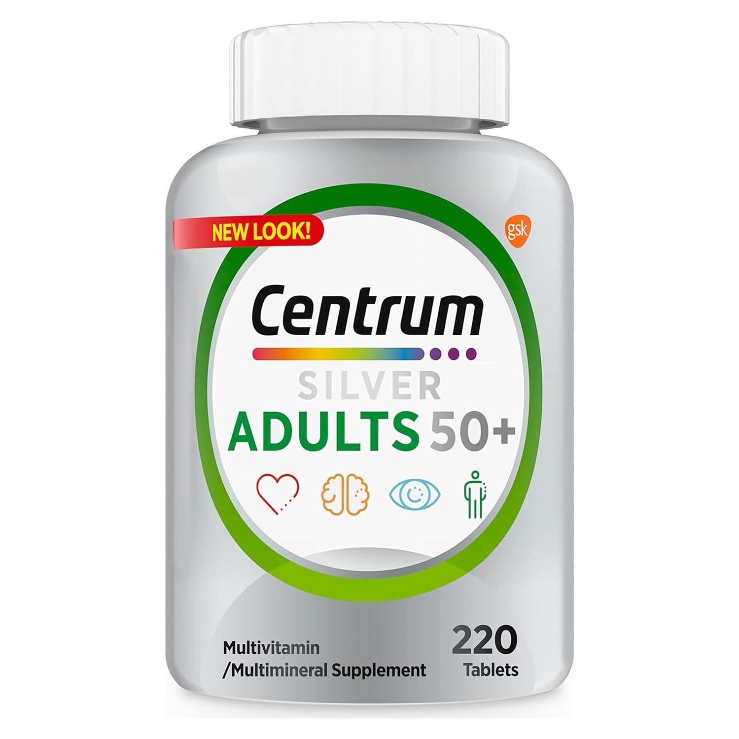 Centrum Silver Multivitamina 50+ Adultos 220 Cápsulas