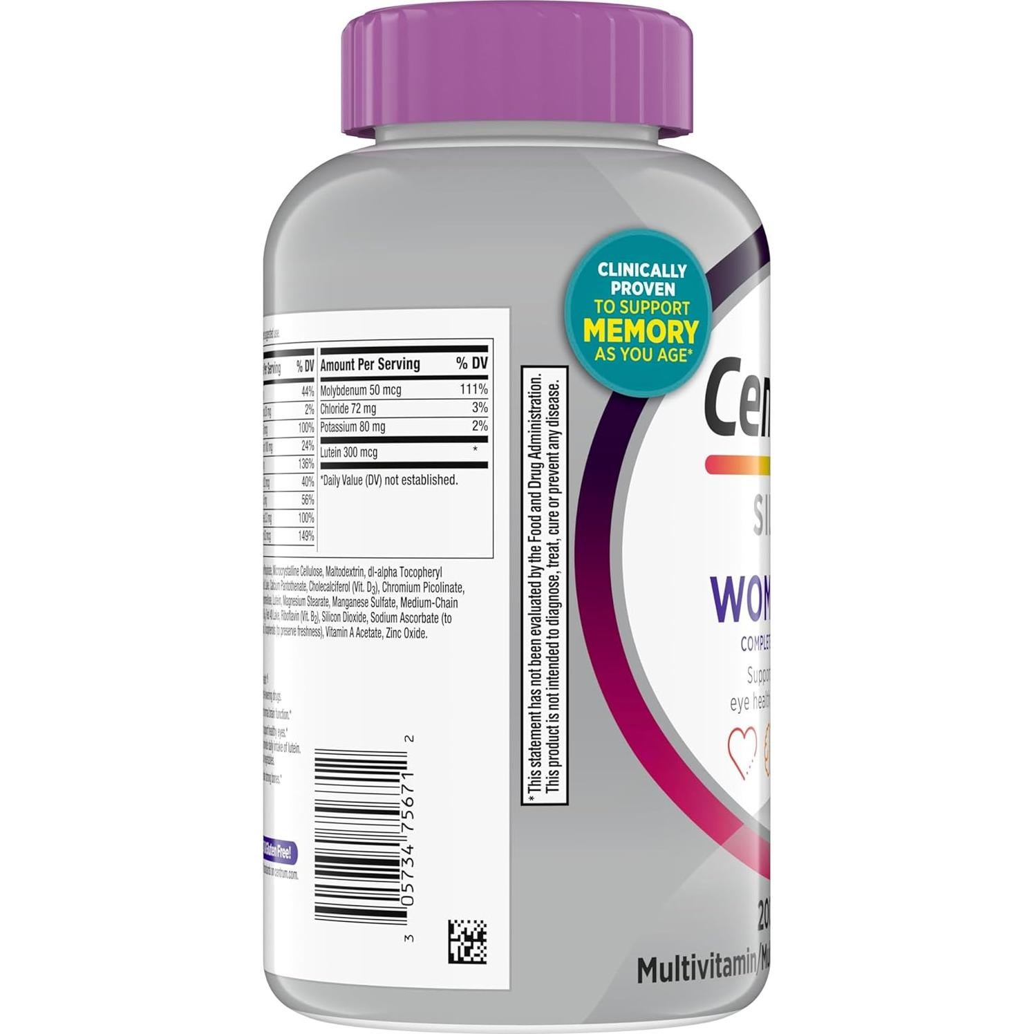 Centrum Silver Multivitamina Mujeres 50+ 200 Unidades Vitamina D3