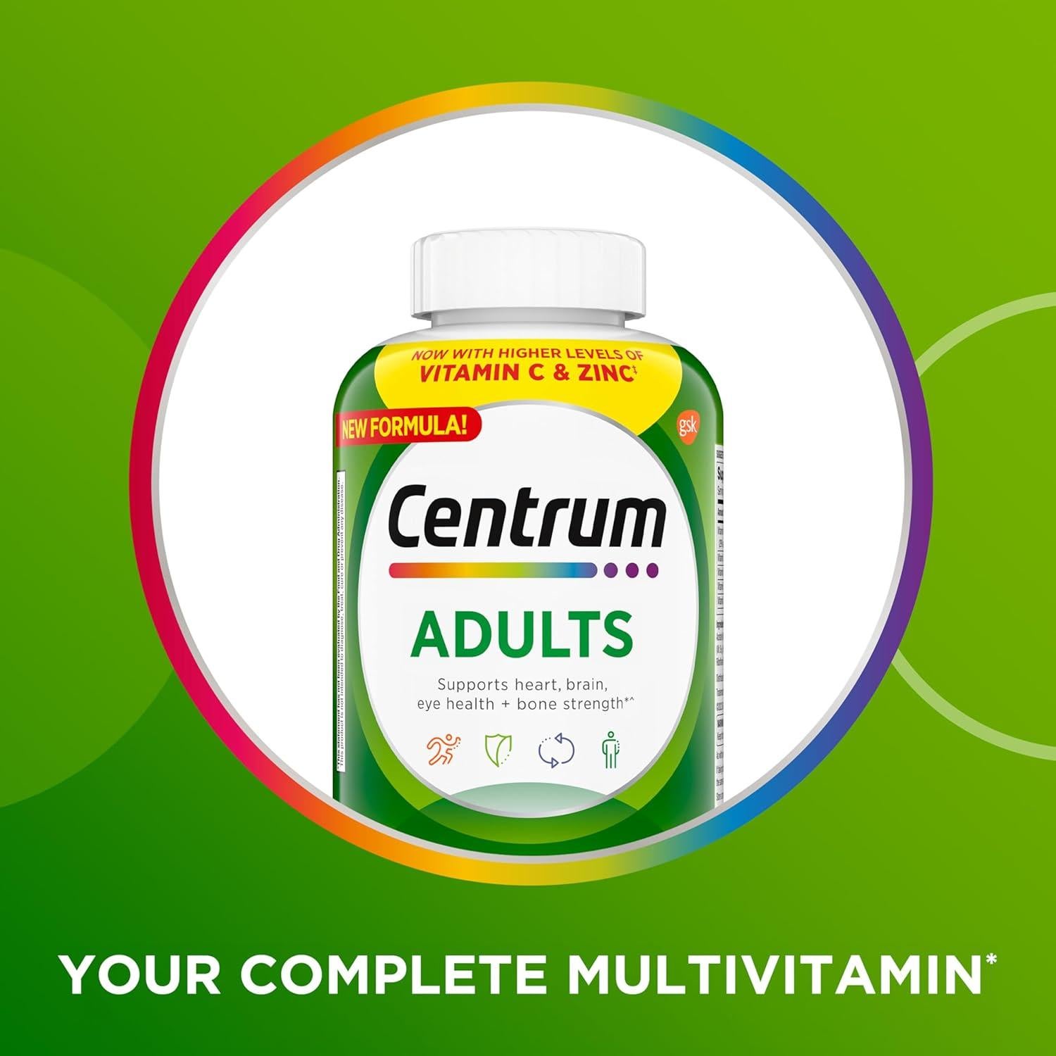 Suplemento Multivitamínico Centrum Adulto 200 Tabletas Sin OGM