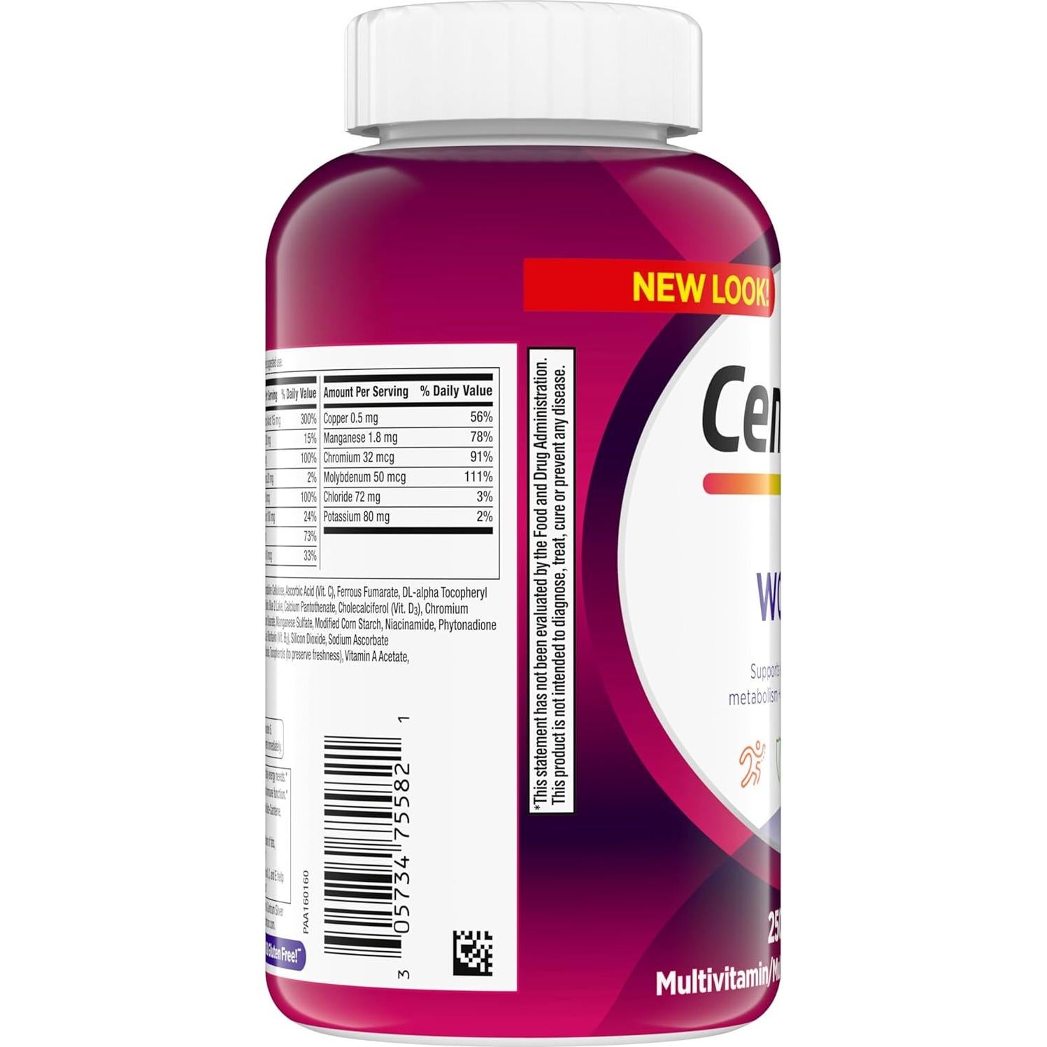 Centrum Multivitamina para Mujeres 250 Tabletas con Hierro y Vitamina D3