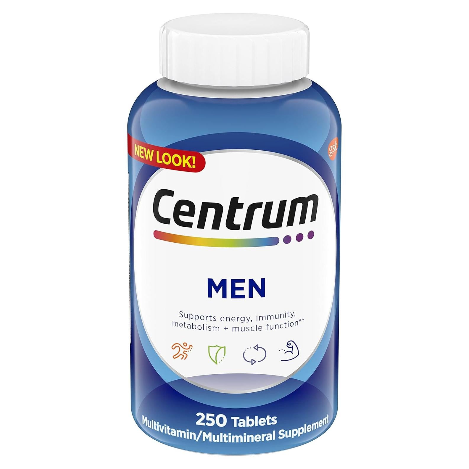 Centrum Multivitaminas para Hombres 250 Tabletas - Vitamina D3 y B