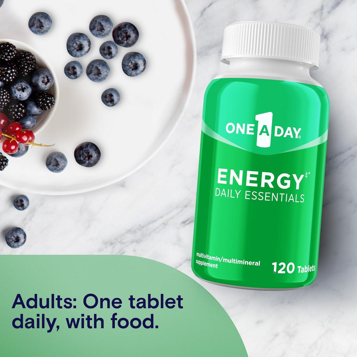 One A Day Energía Multivitamina 120 Tabletas - Salud Inmunológica y Alerta Mental
