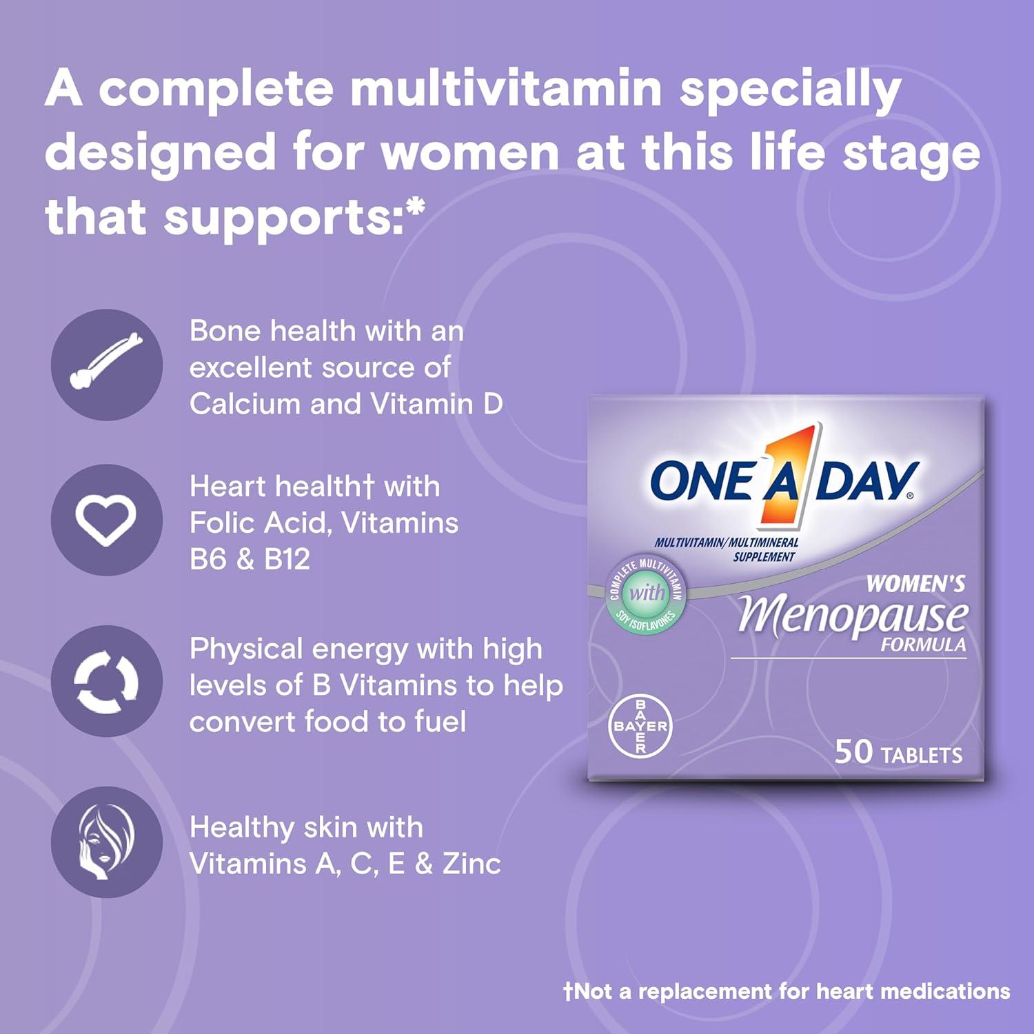 One A Day Multivitamínico Mujeres Menopausia 50 Tabletas