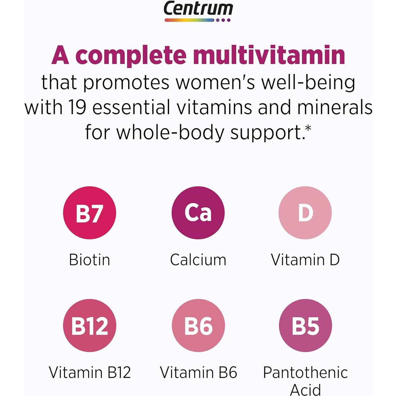 Suplemento Multivitamínico Centrum Menopausia 30 Tabletas