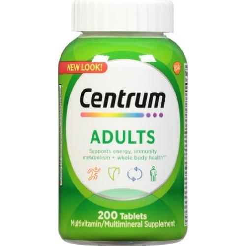 Suplemento Multivitamínico Centrum Adulto 200 Tabletas Sin OGM